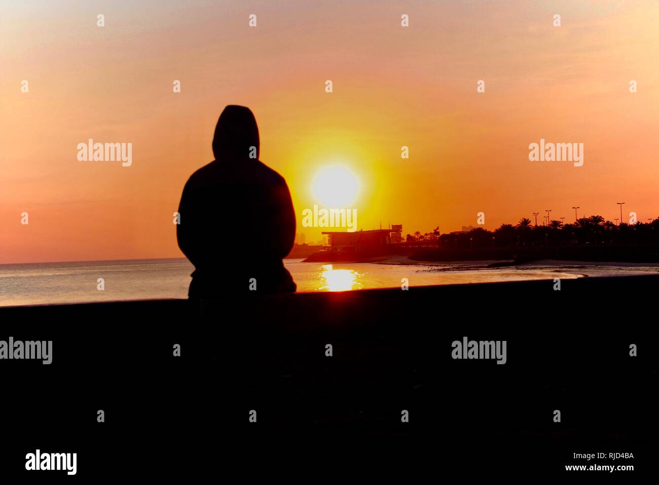 Kuwait sunrise Foto Stock