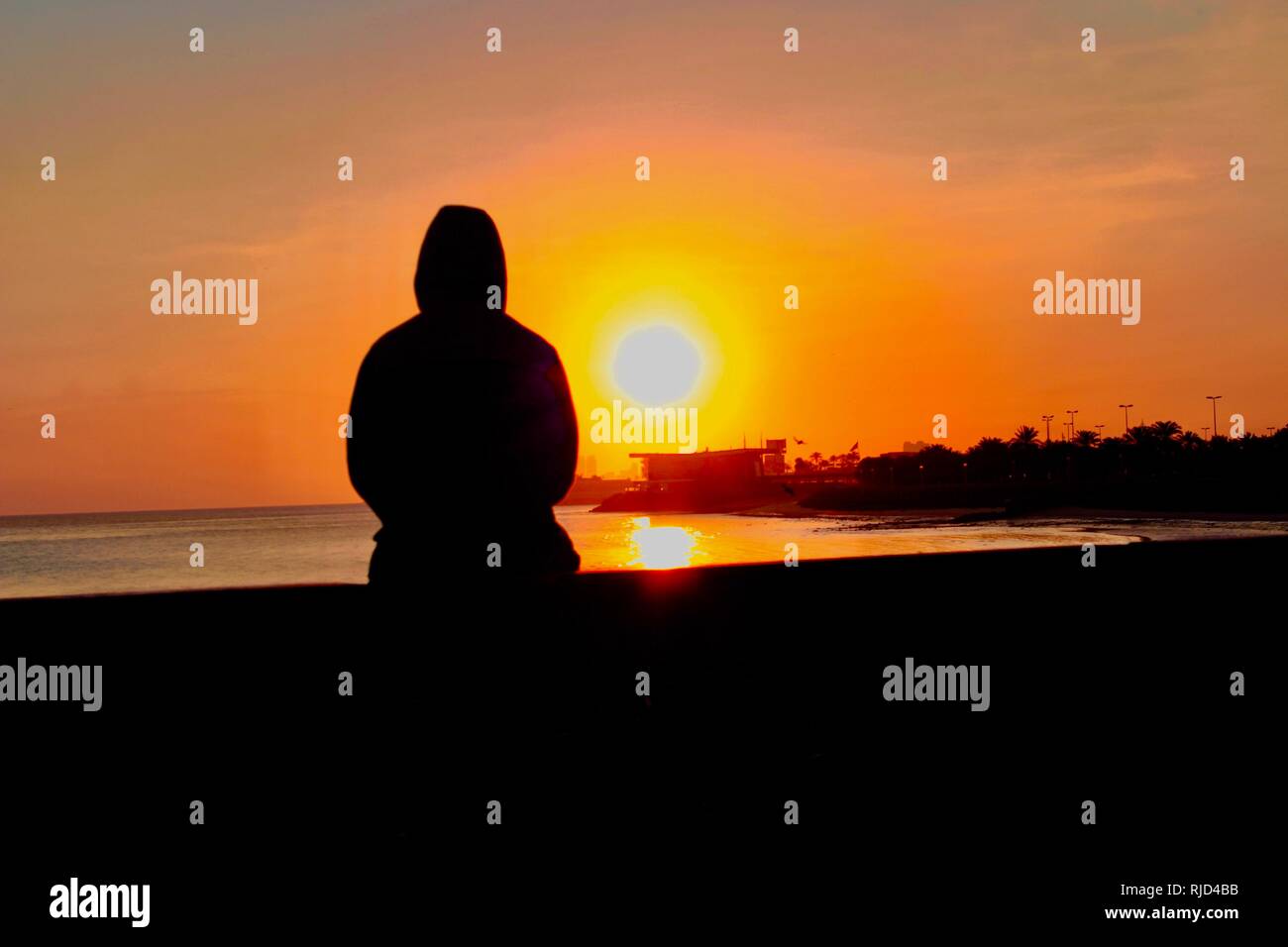 Kuwait sunrise Foto Stock