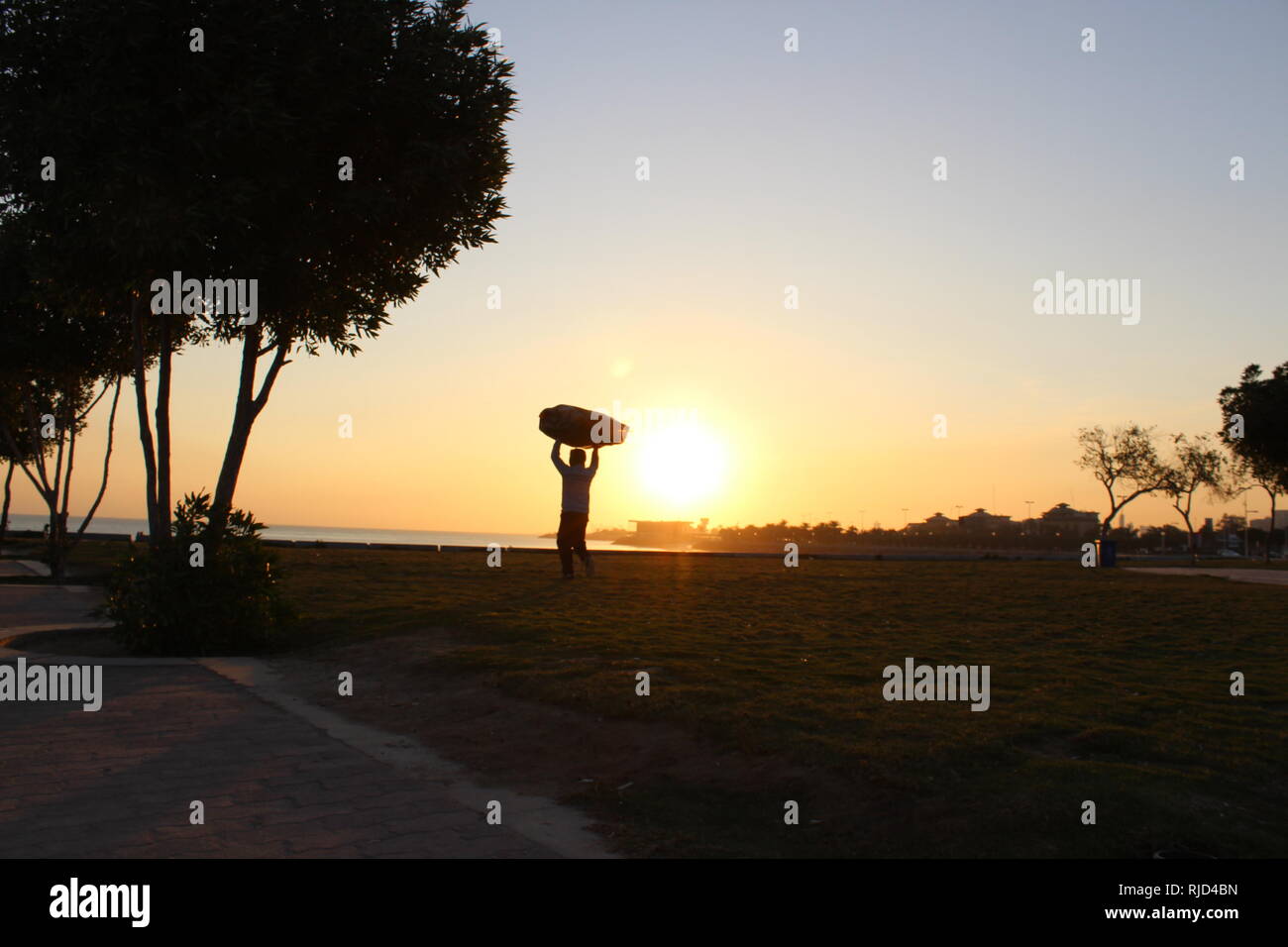 Kuwait sunrise Foto Stock