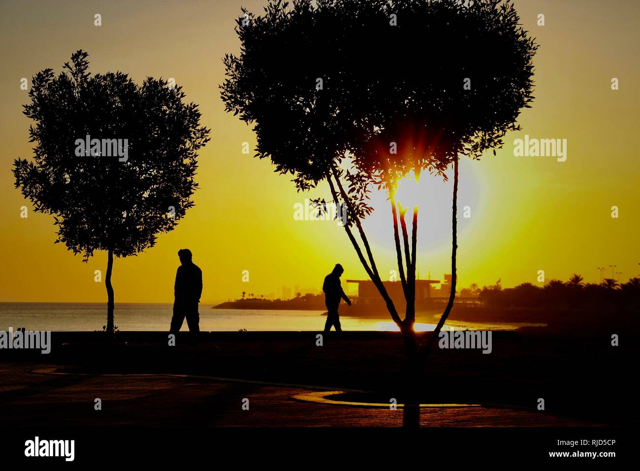 Kuwait sunrise Foto Stock