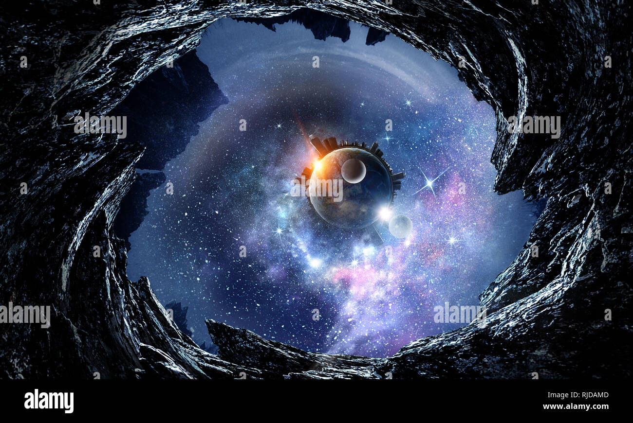 La Terra dallo spazio che mostra tutte le loro bellezza. Gli elementi di questa immagine sono arredate dalla NASA Foto Stock