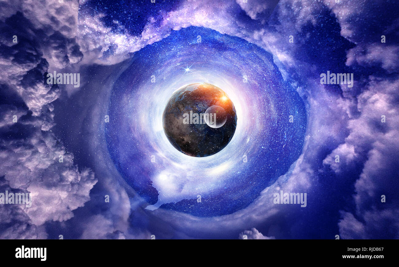 La Terra dallo spazio che mostra tutte le loro bellezza. Gli elementi di questa immagine sono arredate dalla NASA Foto Stock