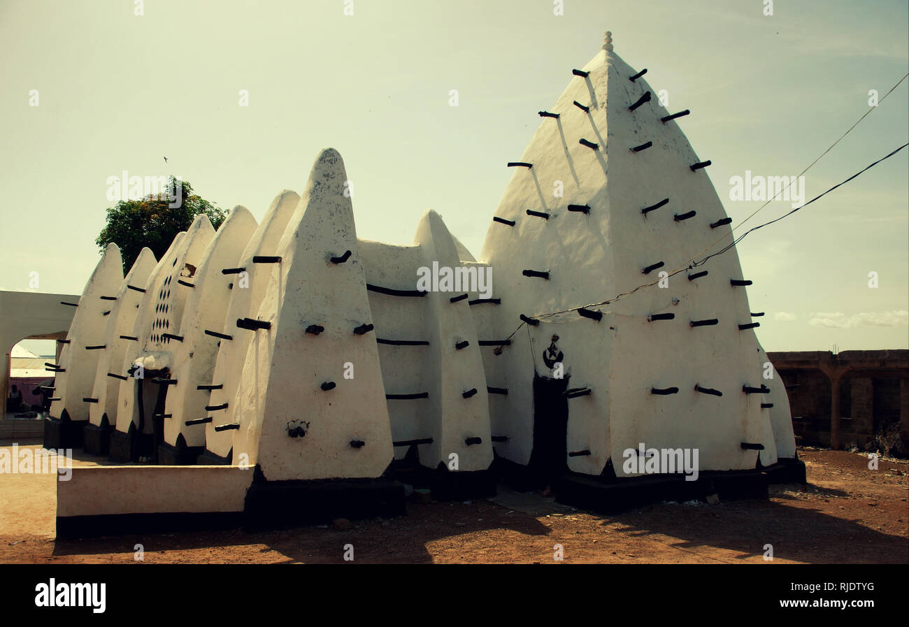 Affascinante palazzo Larabanga moschea musulmana nel nord del Ghana Foto Stock