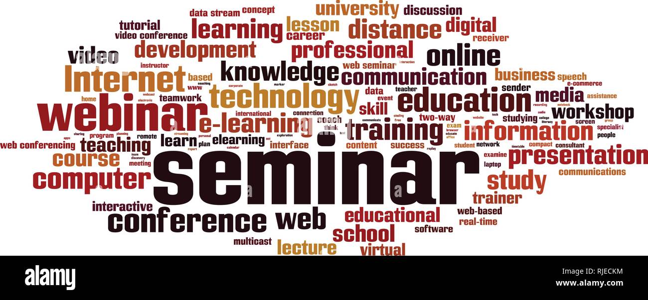 Seminario cloud parola concetto. Illustrazione Vettoriale Illustrazione Vettoriale