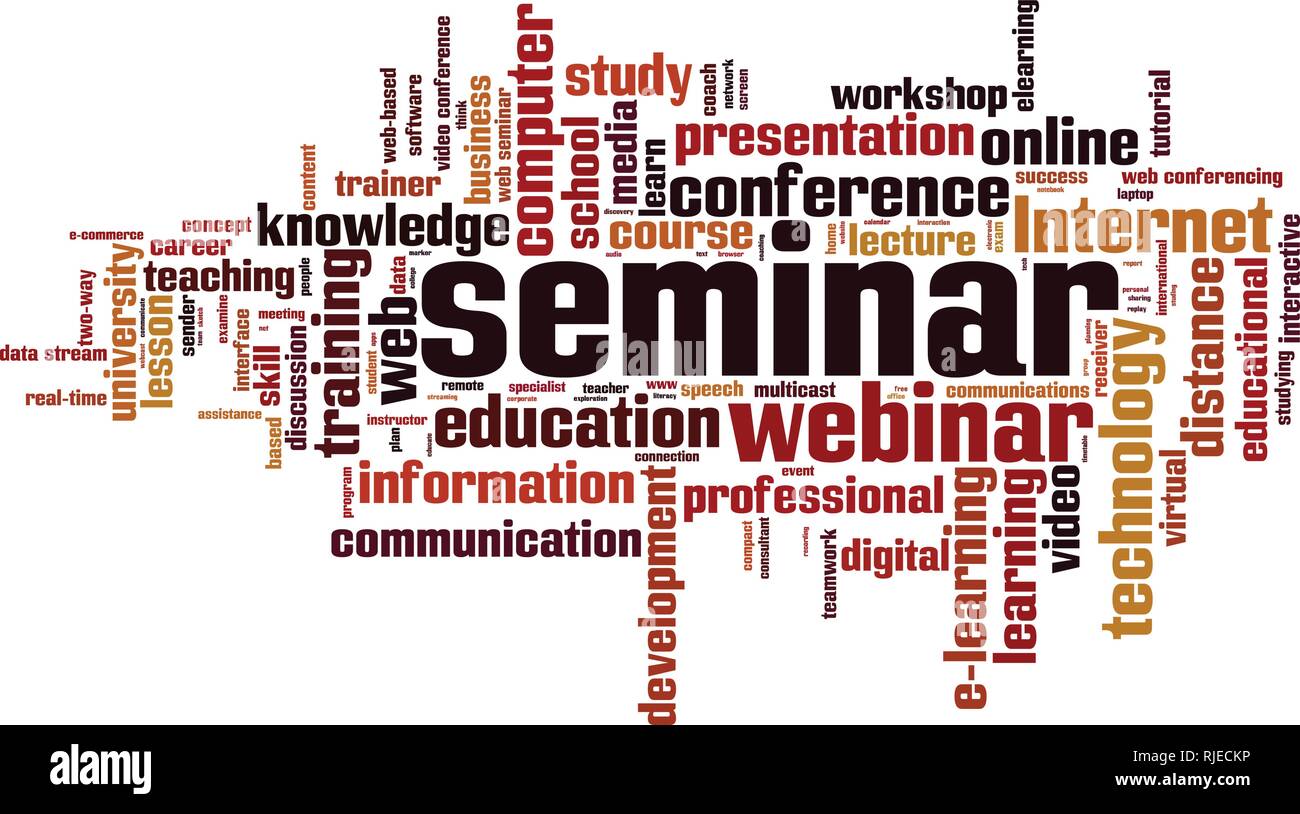 Seminario cloud parola concetto. Illustrazione Vettoriale Illustrazione Vettoriale