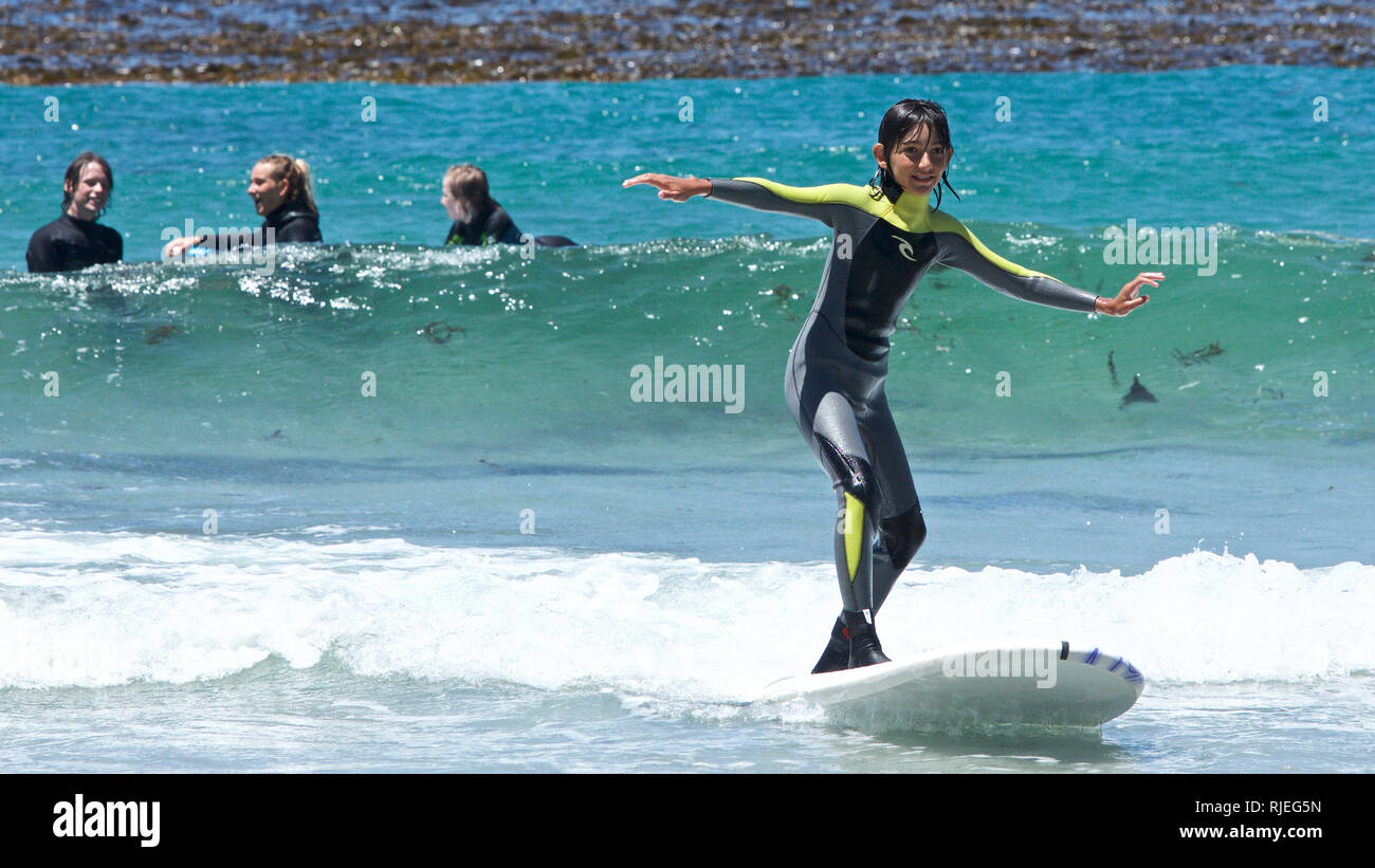 Kids surf Foto Stock