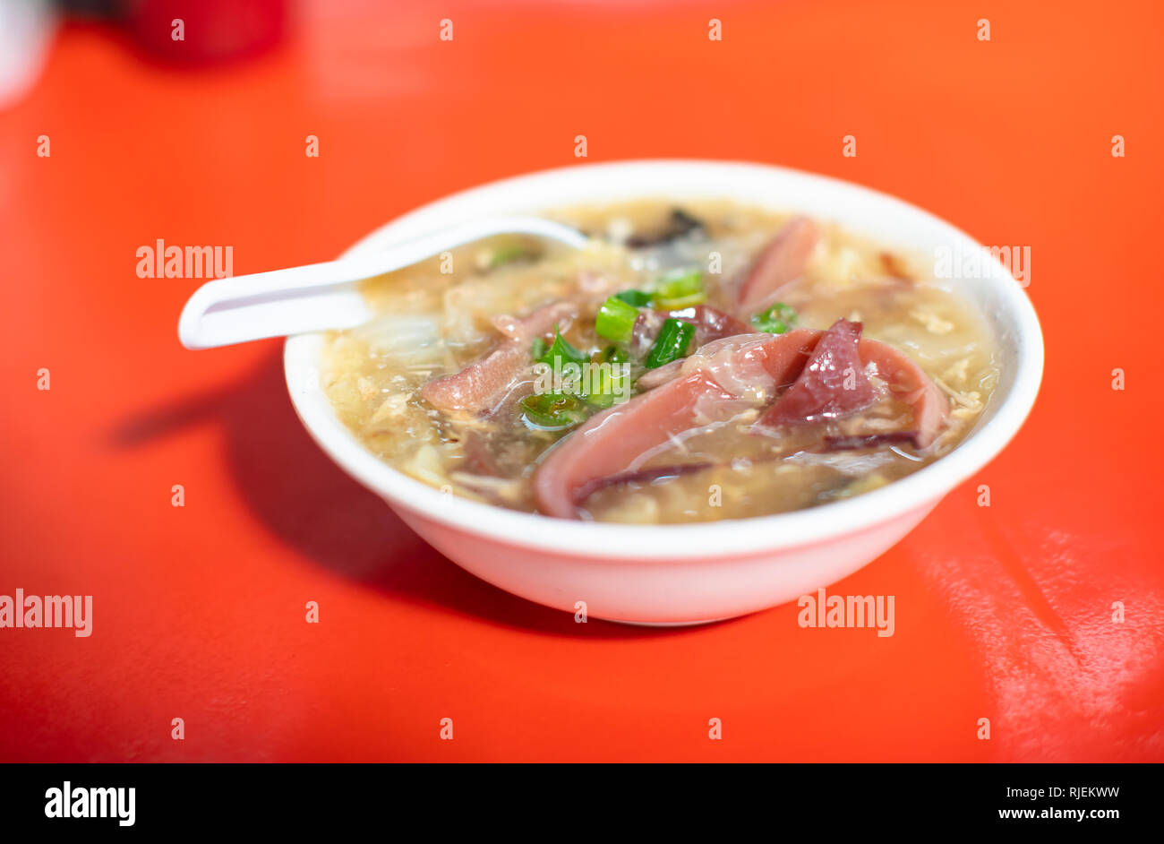 Dolce zuppa di calamari. Cibo taiwanese Foto Stock