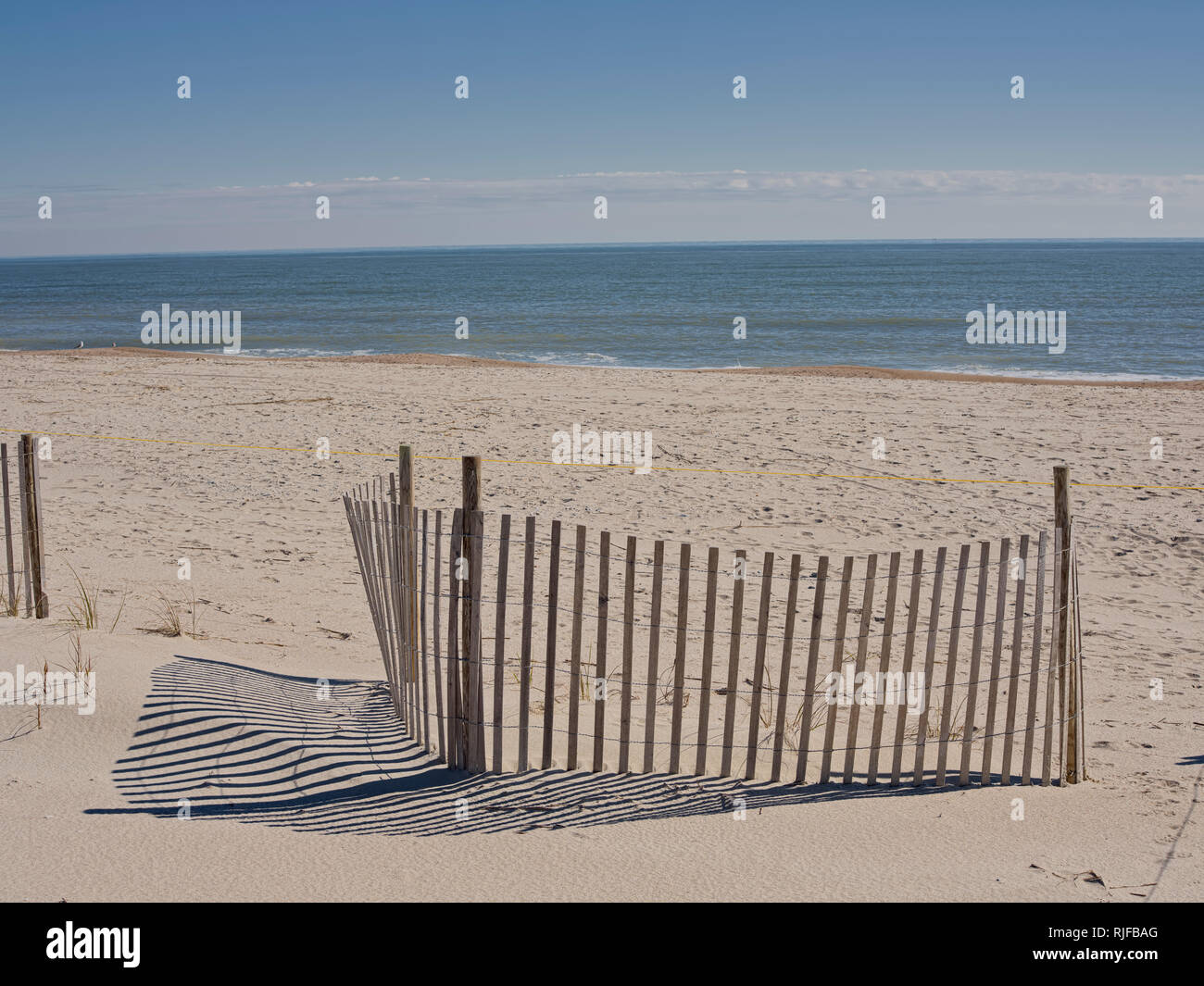 Edisto Island State Park, Sud Carolina recinto di sabbia per costruire e stabalize duna di sabbia. Foto Stock