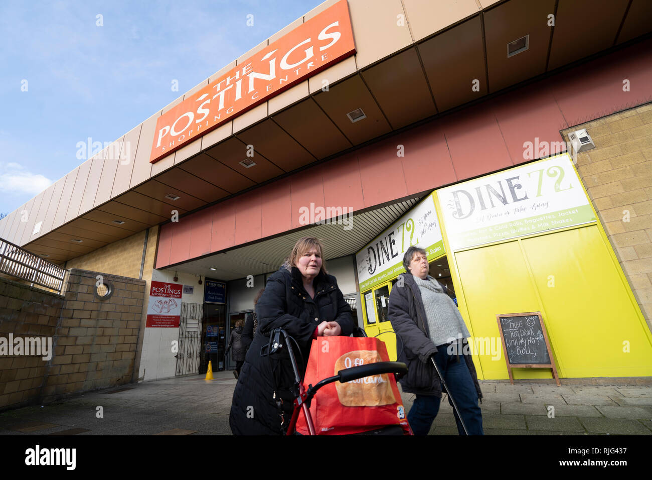 Kirkcaldy, Scotland, Regno Unito. 6 Feb 2019. I distacchi shopping centre in Kirkcaldy è stata venduta all'asta a Londra il 5 febbraio, 2019 con un prezzo di orientamento di una sterlina. Finalmente è stato venduto per tre cento e dieci mila libbre. Credito: Iain Masterton/Alamy Live News Foto Stock