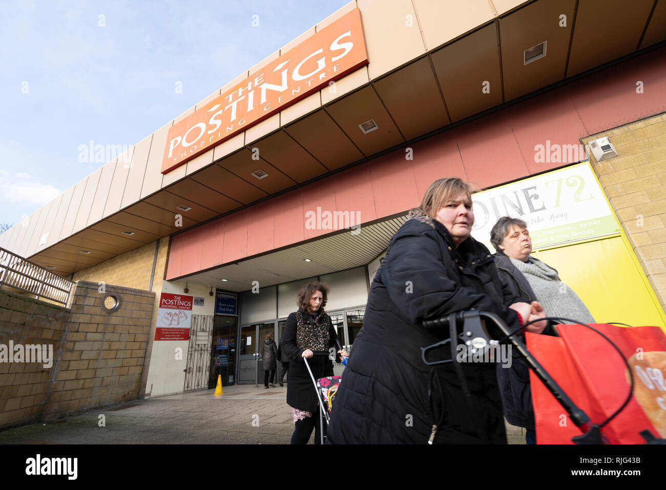 Kirkcaldy, Scotland, Regno Unito. 6 Feb 2019. I distacchi shopping centre in Kirkcaldy è stata venduta all'asta a Londra il 5 febbraio, 2019 con un prezzo di orientamento di una sterlina. Finalmente è stato venduto per tre cento e dieci mila libbre. Credito: Iain Masterton/Alamy Live News Foto Stock