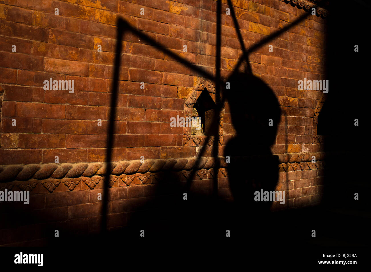 Modello di ombra sulla parete Foto Stock