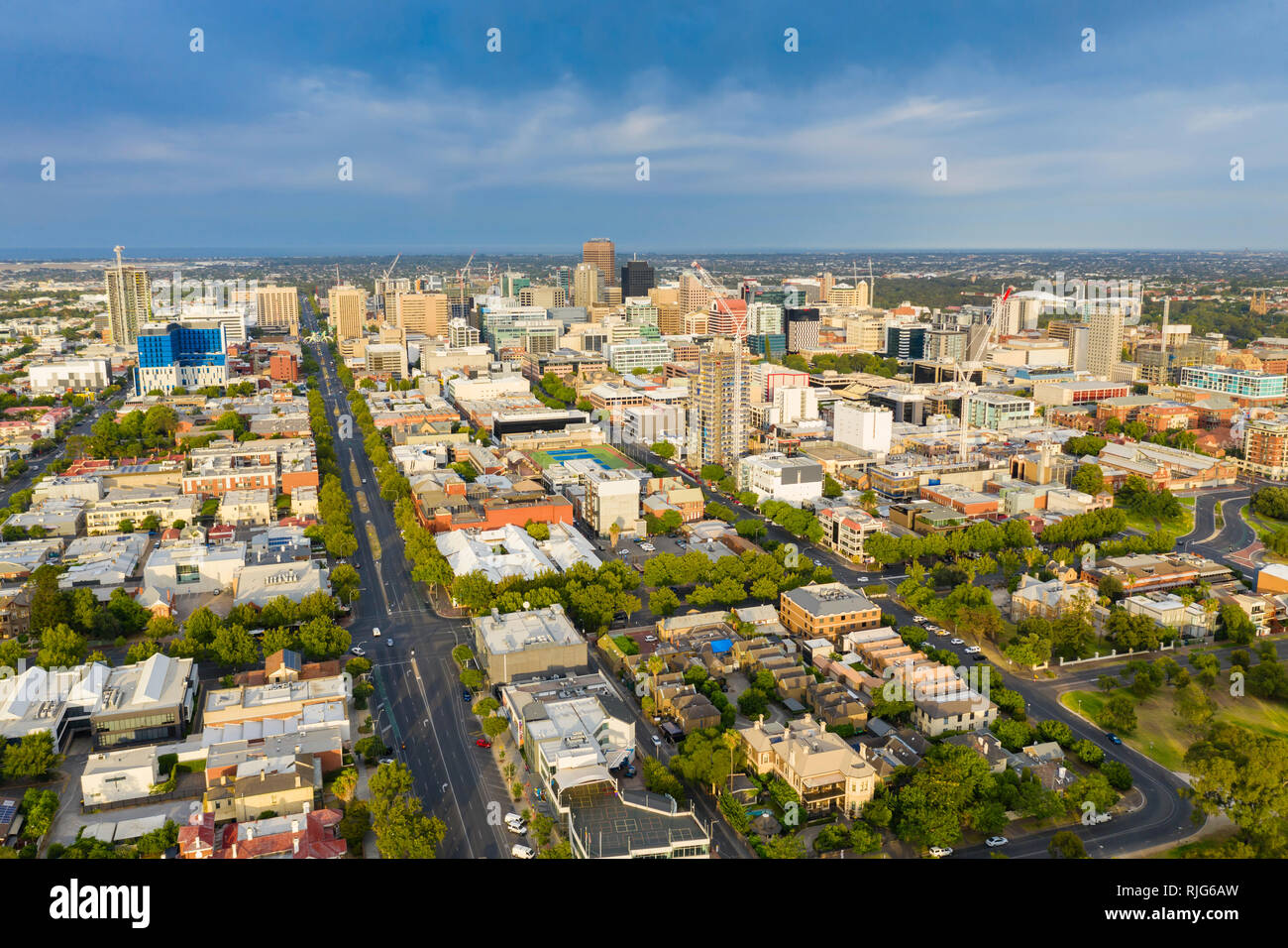 Vista aerea di Adelaide in Australia Foto Stock