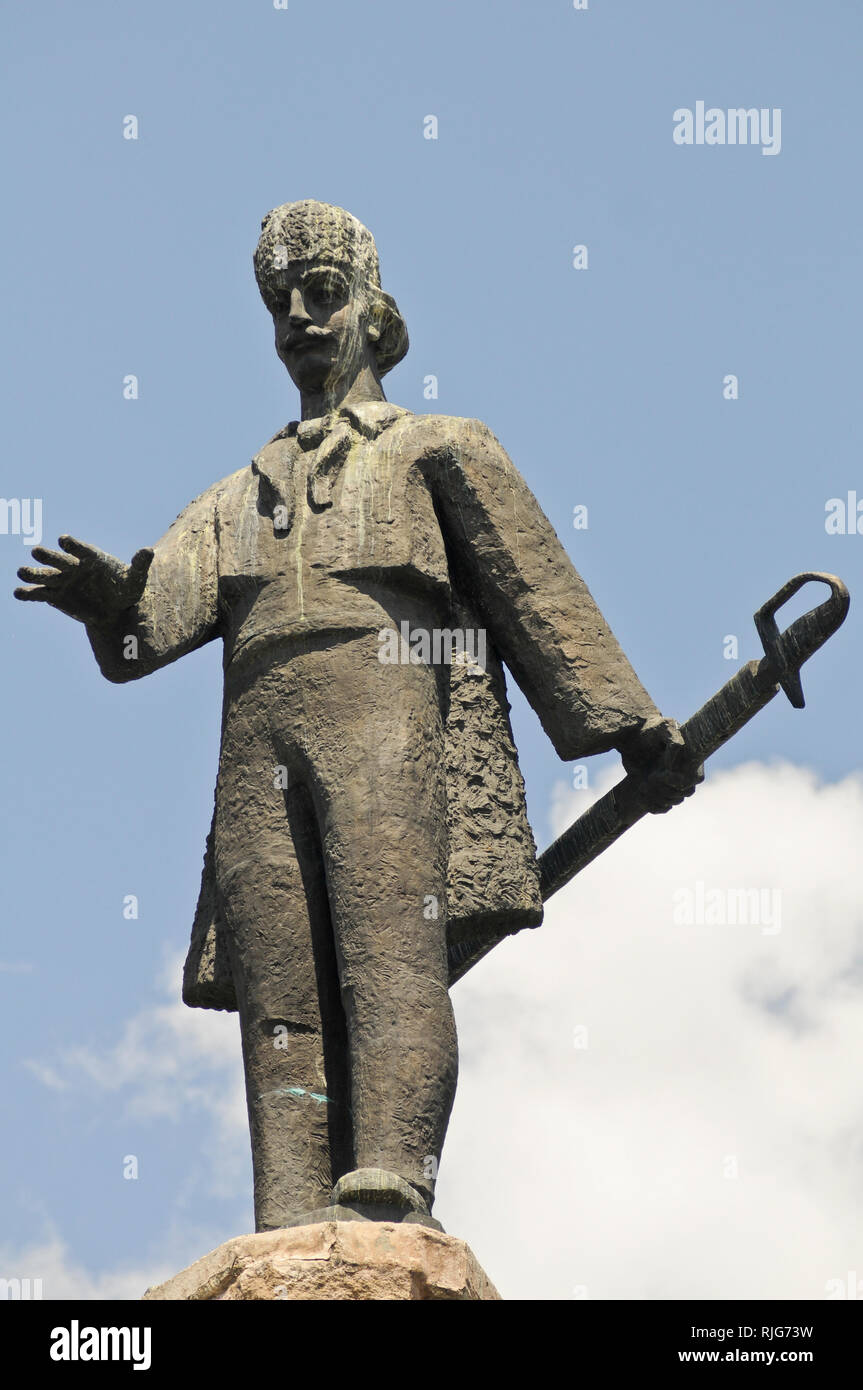 Statua di Avram Iancu (Avram Iancu square). Cluj-Napoca, Romania Foto Stock