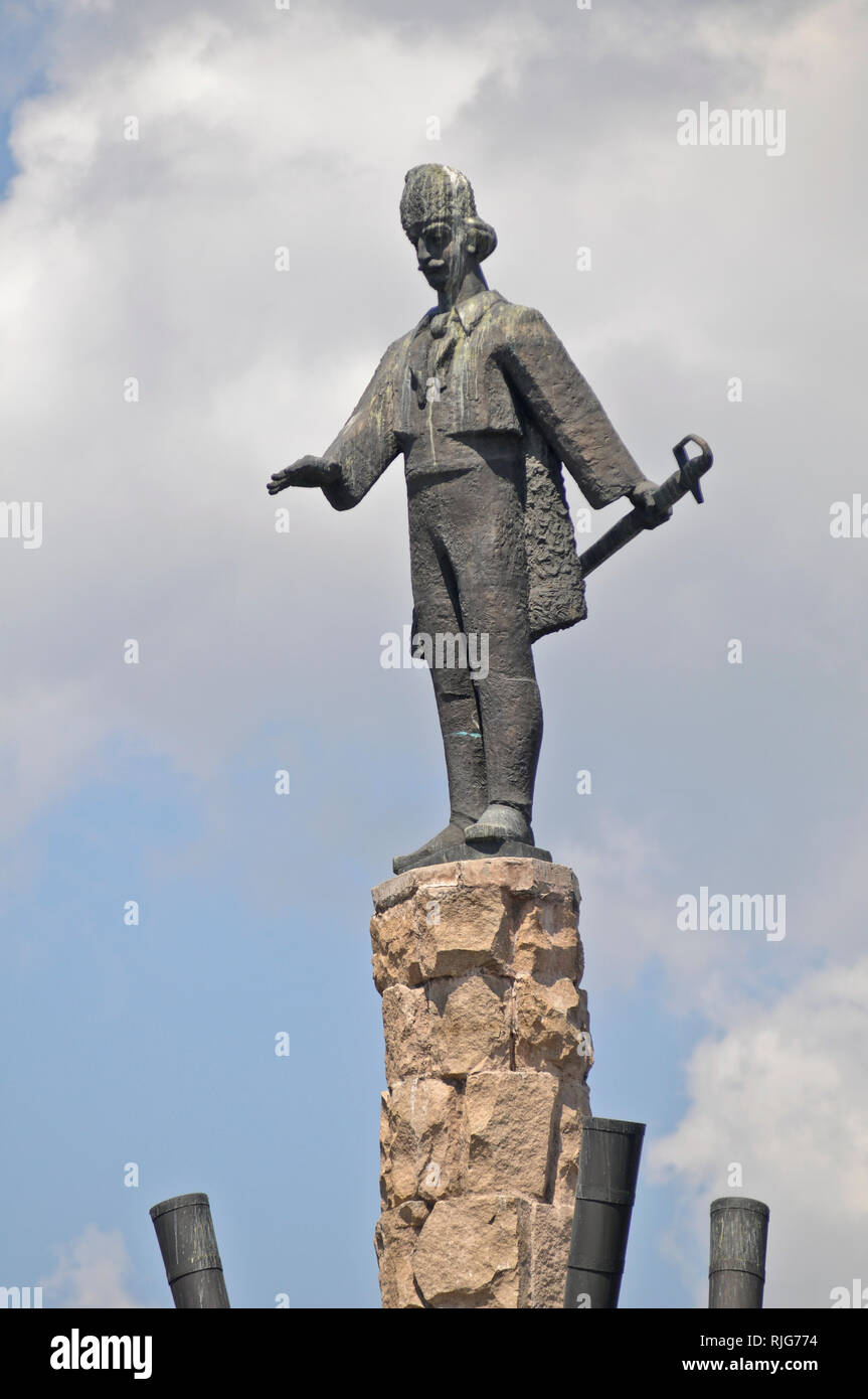 Statua di Avram Iancu (Avram Iancu square). Cluj-Napoca, Romania Foto Stock