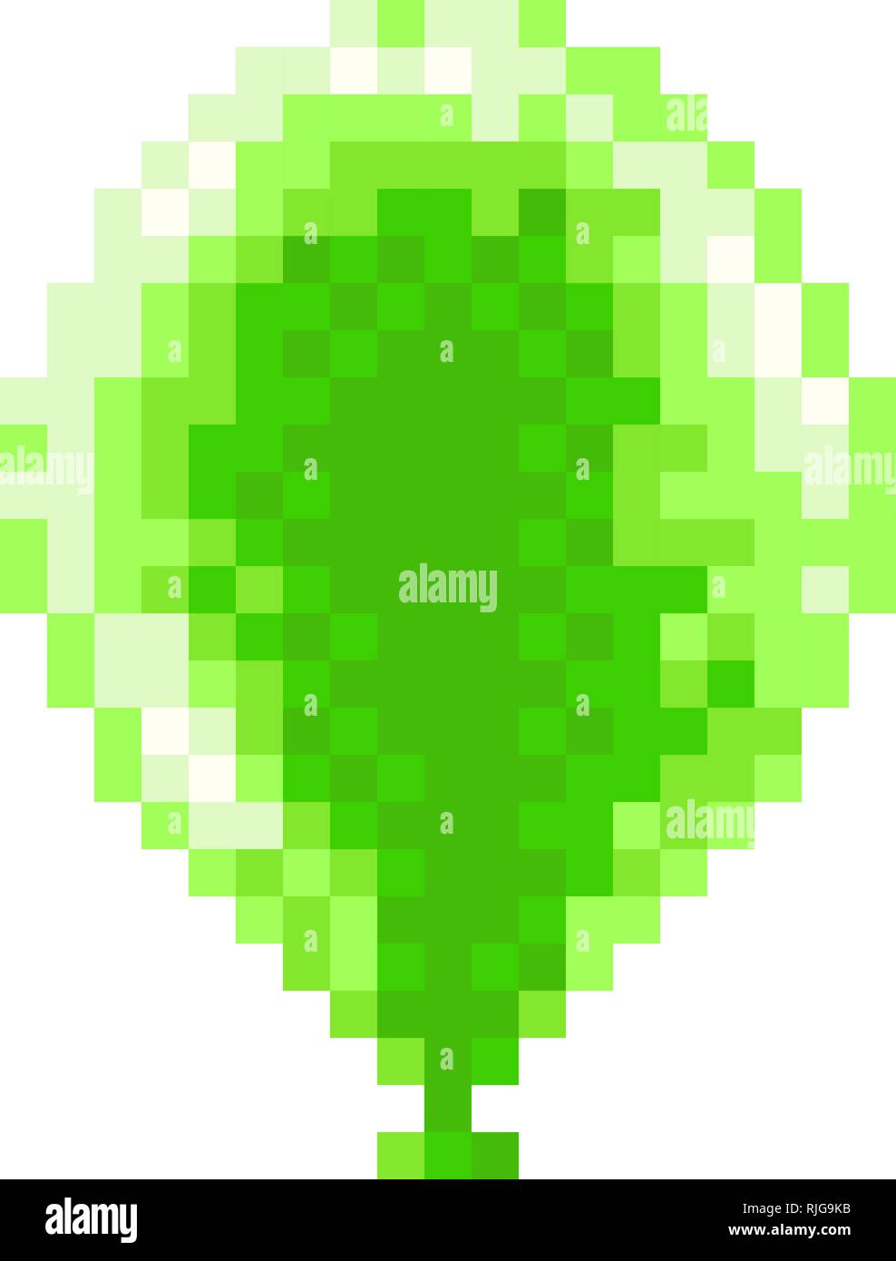 Arte pixel a 8 bit video Arcade Game Icona a palloncino Illustrazione Vettoriale
