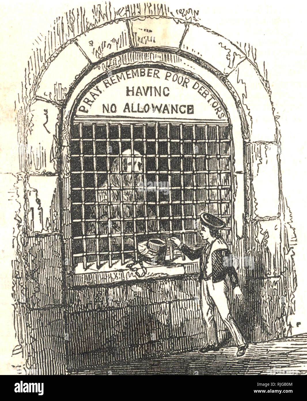 Debitore del carcere, Londra,1846. Foto Stock