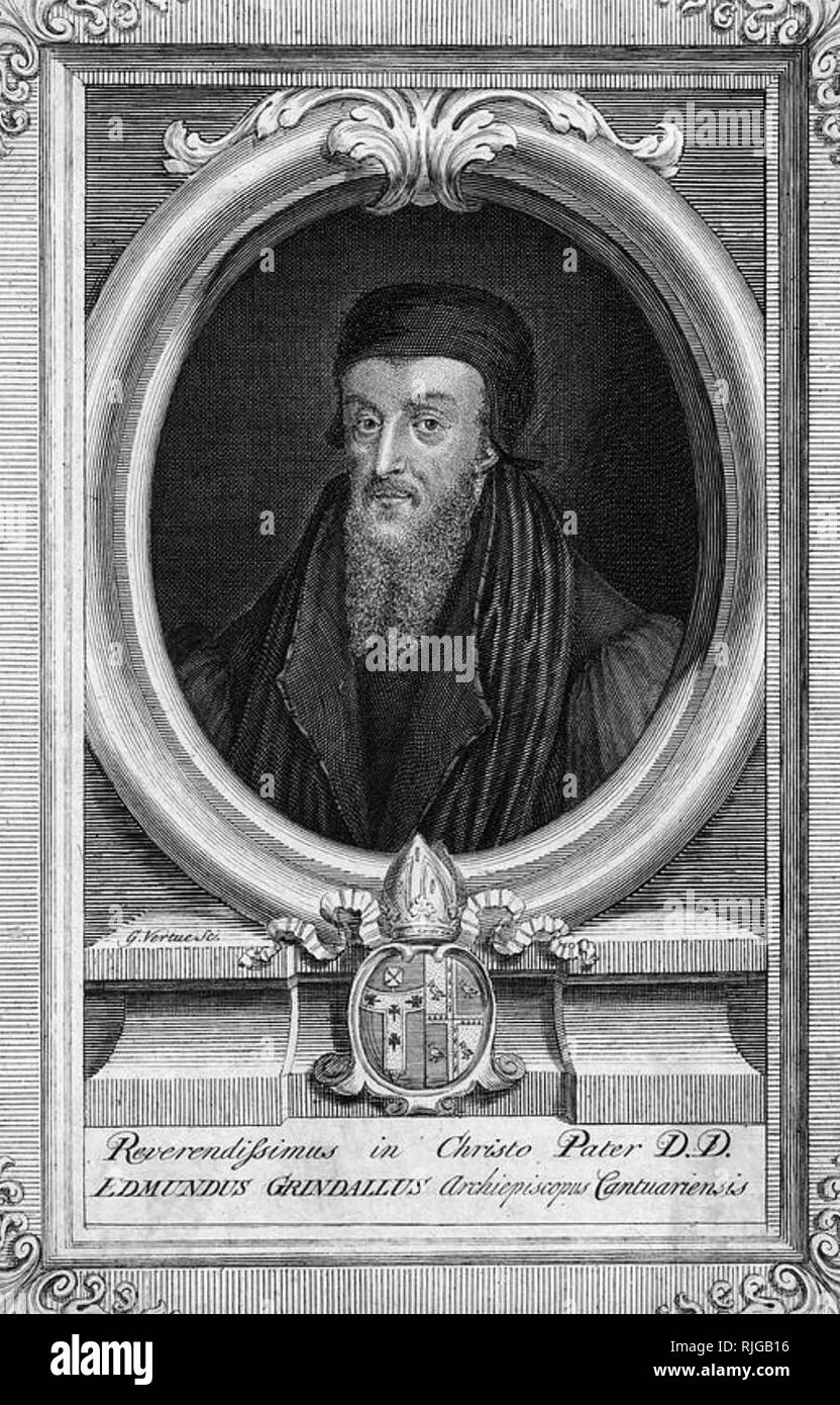 EDMUND GRINDAL (c) 1519-1583 protestante inglese arcivescovo di Canterbury Foto Stock
