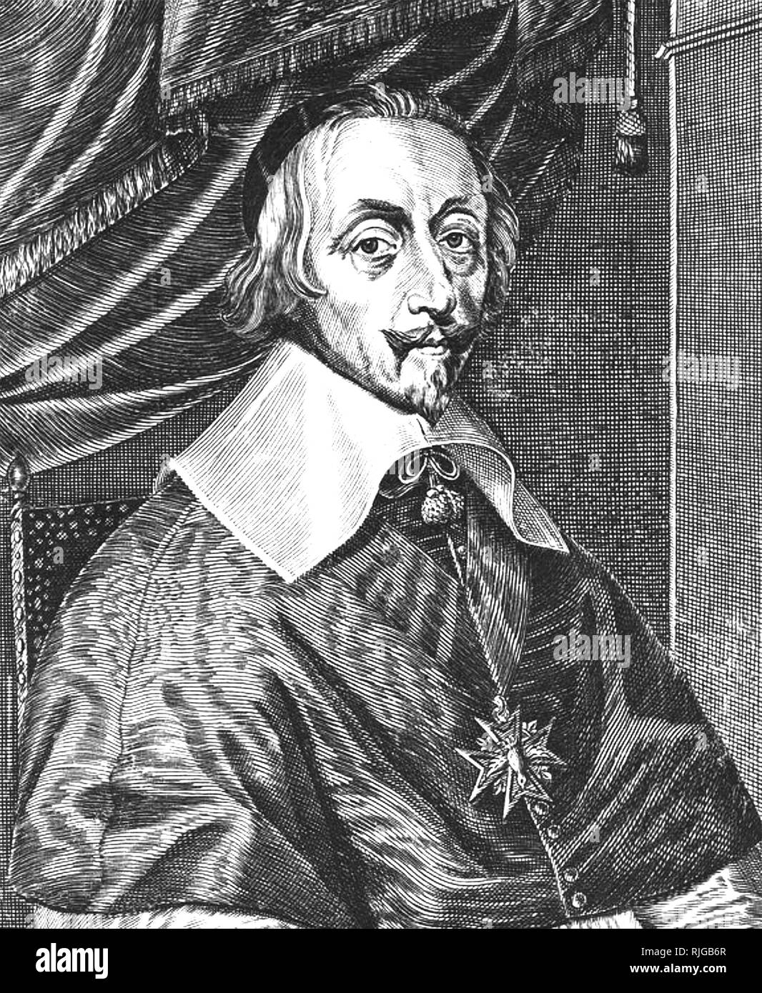 Il cardinale Richelieu (1585-1642) assistere francese, il nobile e più circa 1640 Foto Stock