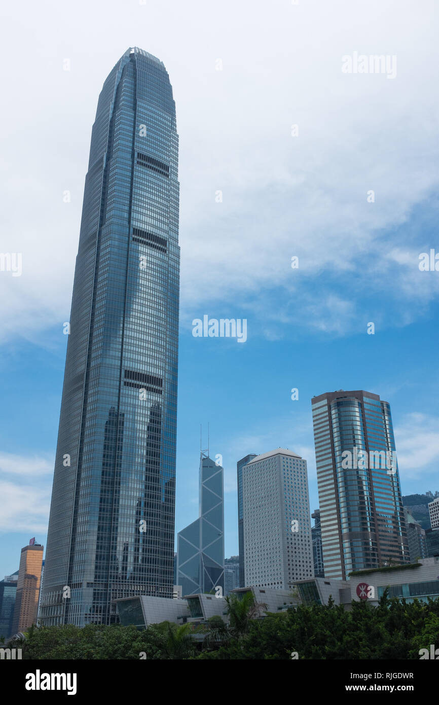 Alto e moderno ufficio blocchi di Hong Kong per il distretto centrale Foto Stock