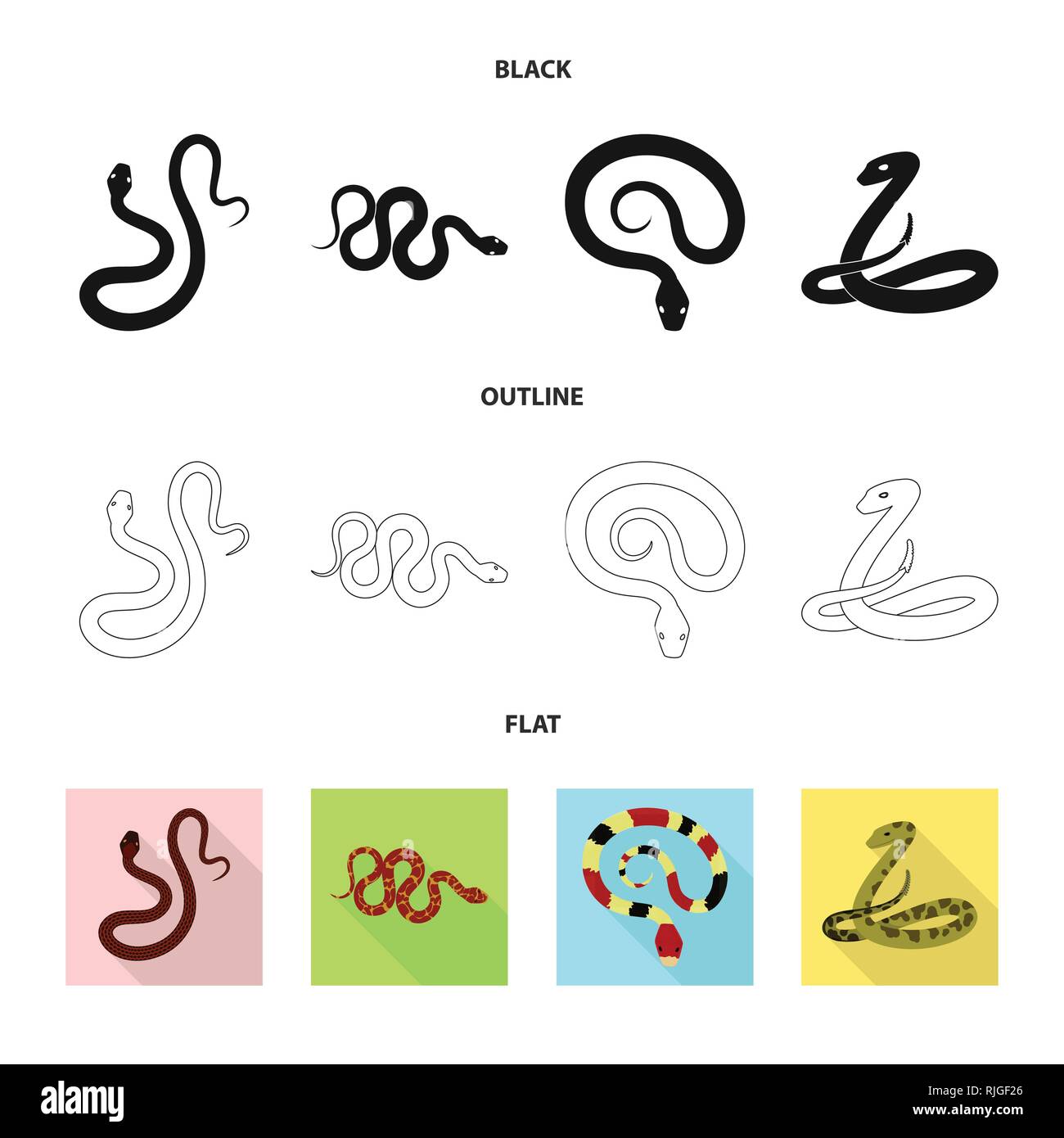 Snake,coda,selvatica,coral,python,spirale,tropici,rosso,l'animale,Black,creeping,bianco,verde,spotted,marrone,jungle,forest,viper,vietnam,anaconda,minaccia,paura,serpente,minaccia,farmacia,royal,mammifero,pericolo,natura,medicina,veleno, male, male,bite,pelle,rettile,impostare,vettore,icona,immagine,isolato,raccolta,design,l'elemento,graphic,segno vettori vettore , Illustrazione Vettoriale