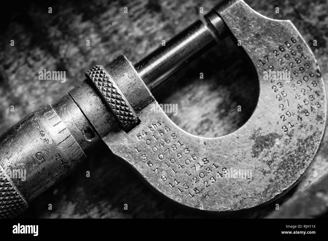 Macro di strumento vintage Foto Stock