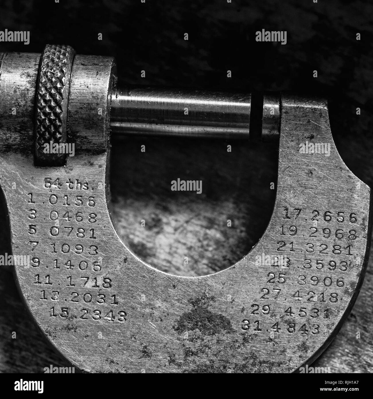 Macro di strumento vintage Foto Stock