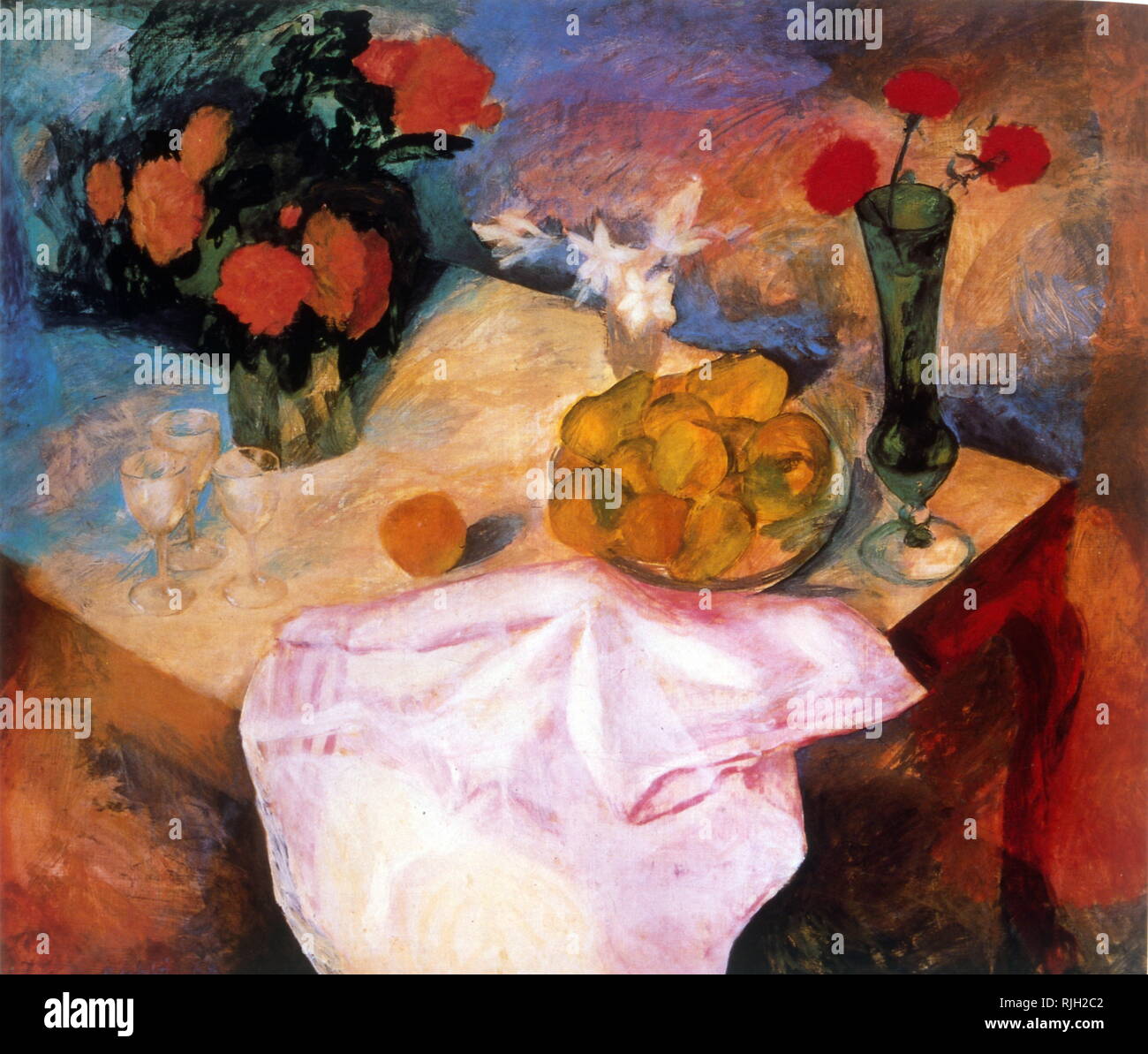 Still Life 1968 da Olev subbi (1930 - 2013) artista estone Foto Stock