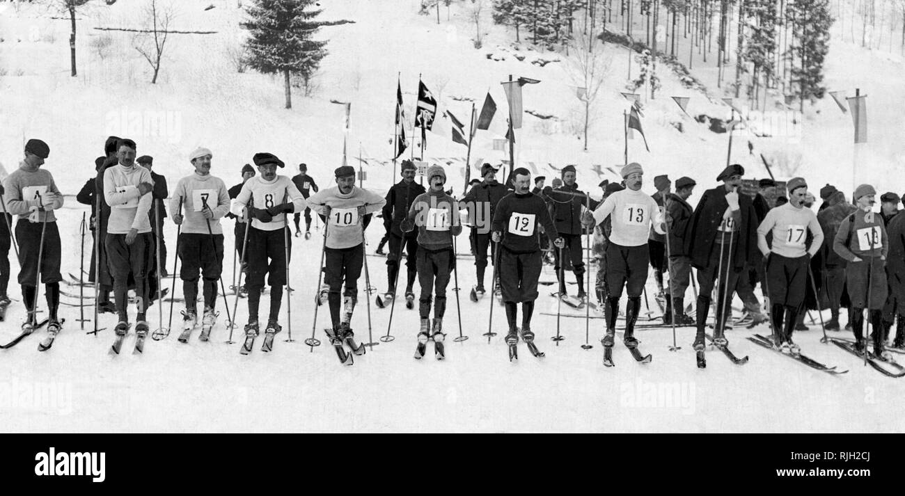 Gli sciatori, 1910-11 Foto Stock