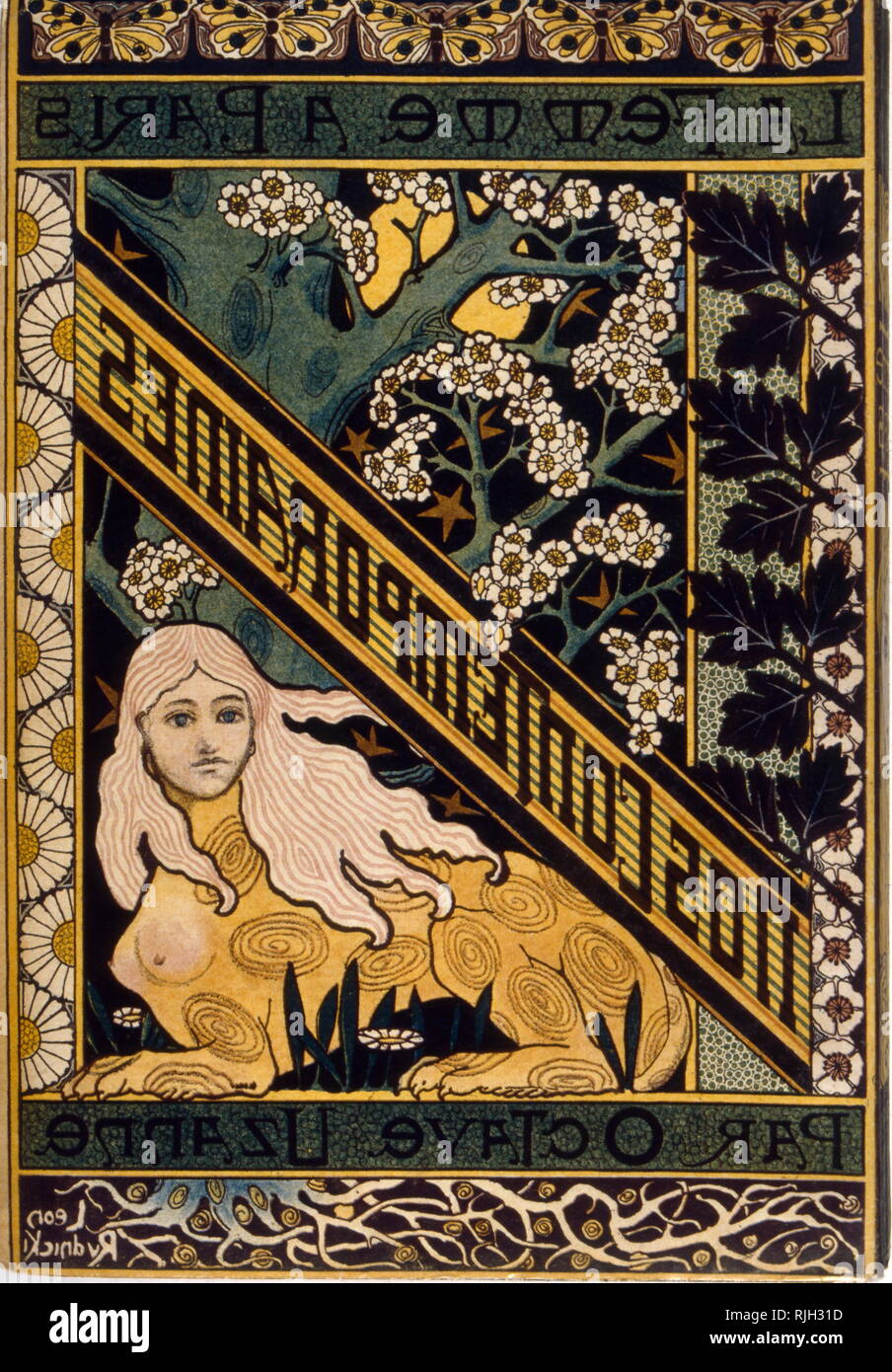 Illustrazione di Pierre Vidal per 'La Femme a Parigi" 1894. Octave Uzanne (14 settembre 1851 - 31 ottobre 1931) un XIX secolo bibliofilo francese, scrittore, autore e giornalista Foto Stock