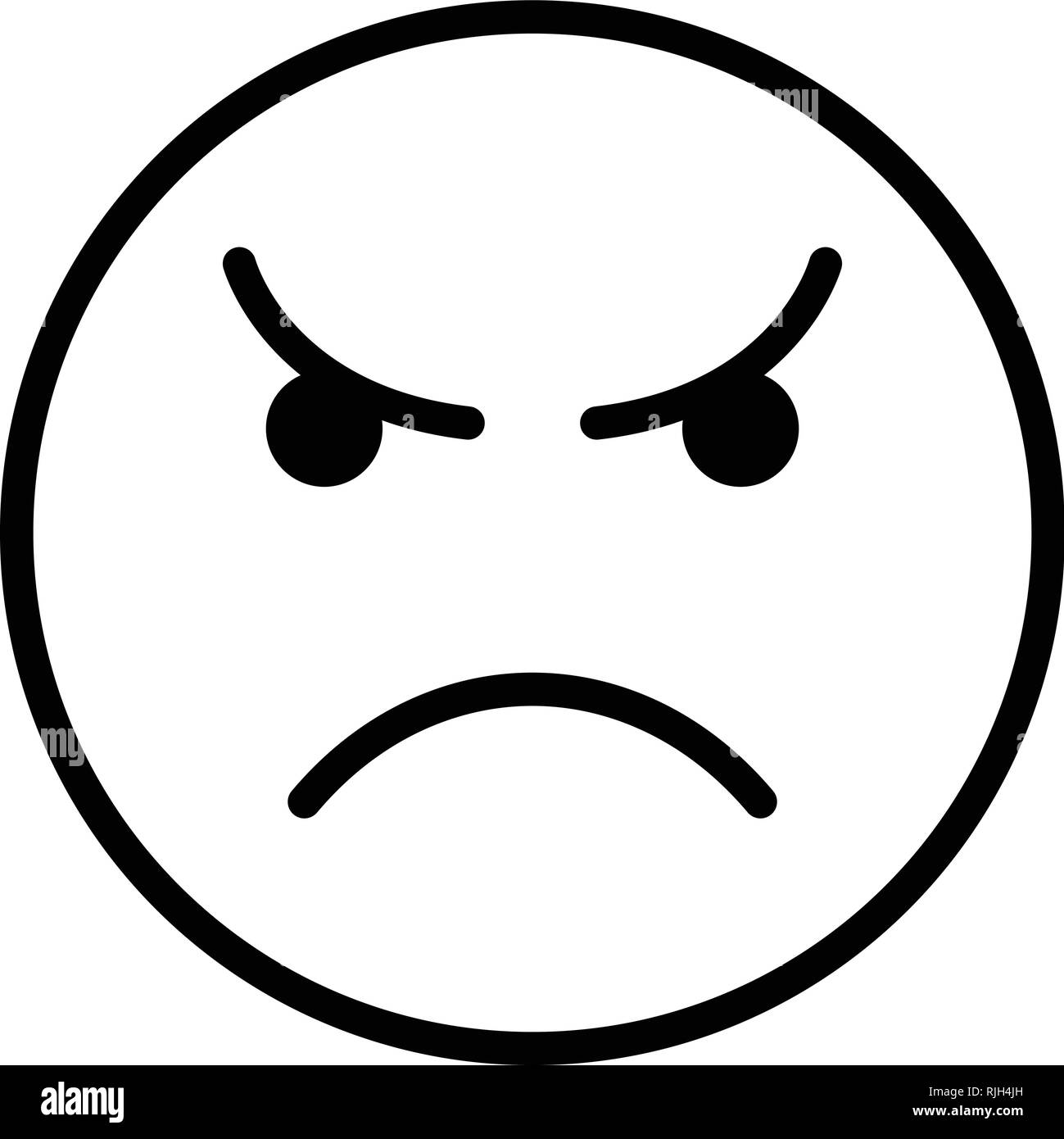 Arrabbiato Emoticon icona Vettore Icona segno illustrazione vettoriale per un uso personale e uso commerciale... Look pulito e icona alla moda... Illustrazione Vettoriale