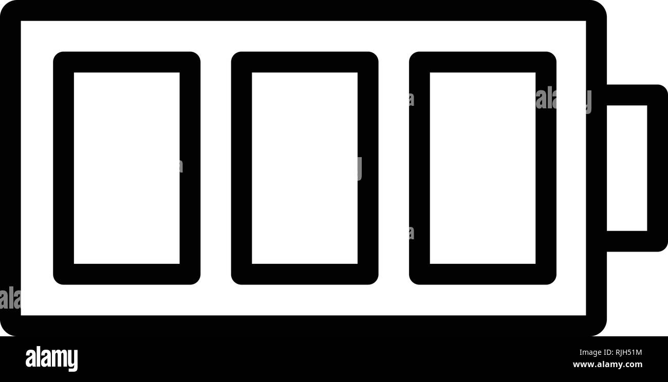 Completa della batteria icona Vettore Icona segno illustrazione vettoriale per un uso personale e uso commerciale... Look pulito e icona alla moda... Illustrazione Vettoriale