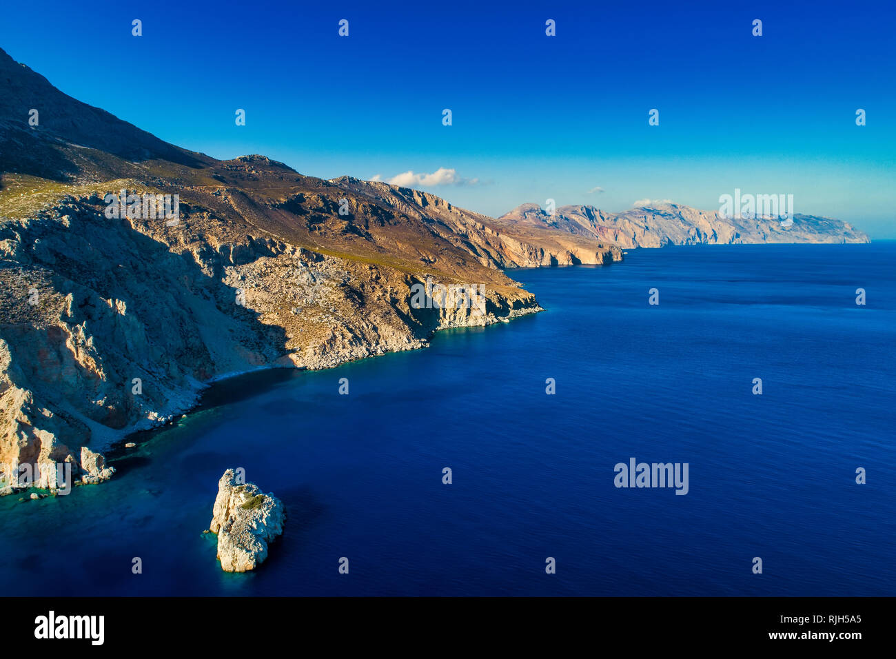 Lo splendido paesaggio di Amorgos Foto Stock