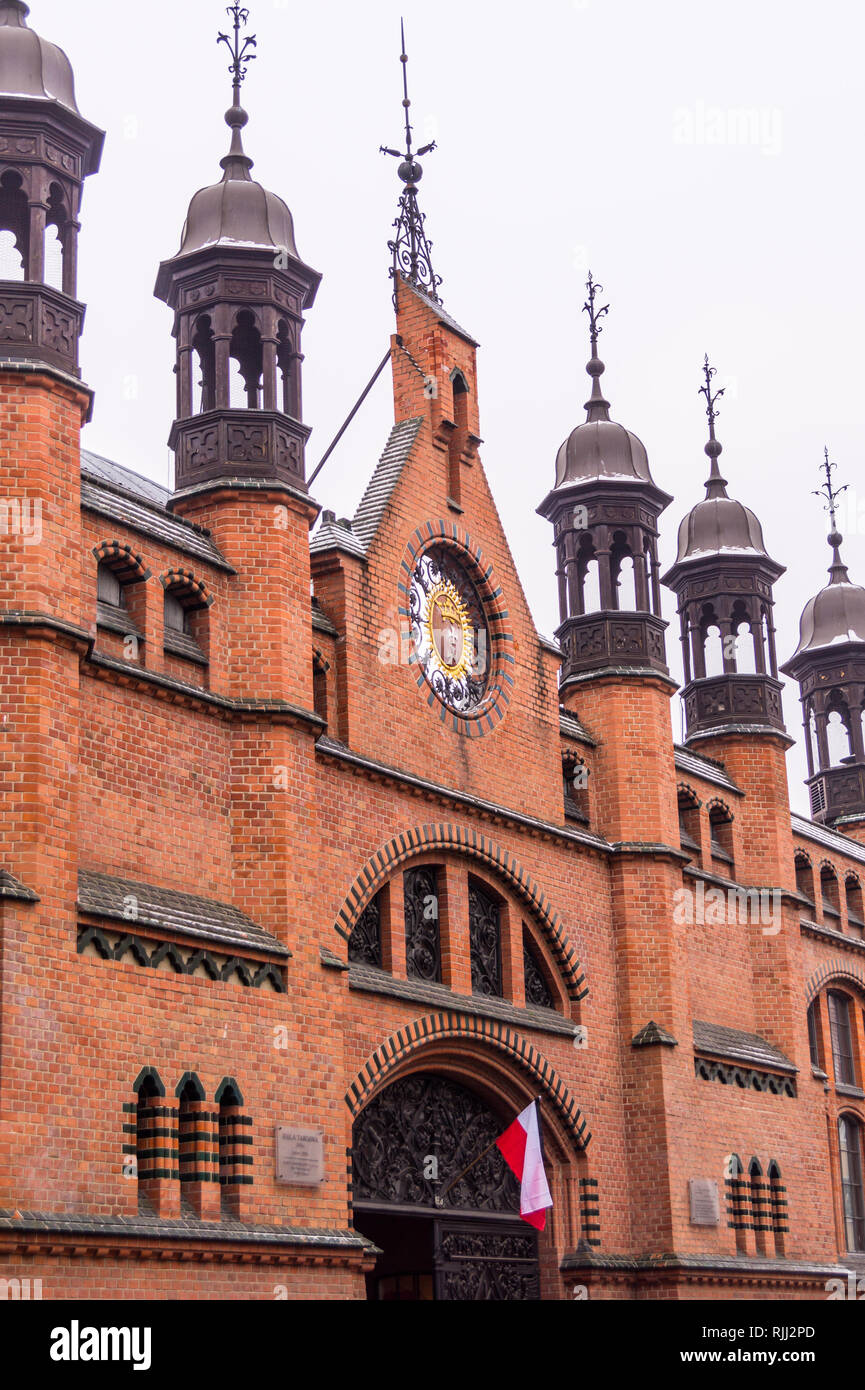 Hala Targowa, Market Hall, del XIX secolo in stile eclettico, Danzica, Polonia Foto Stock