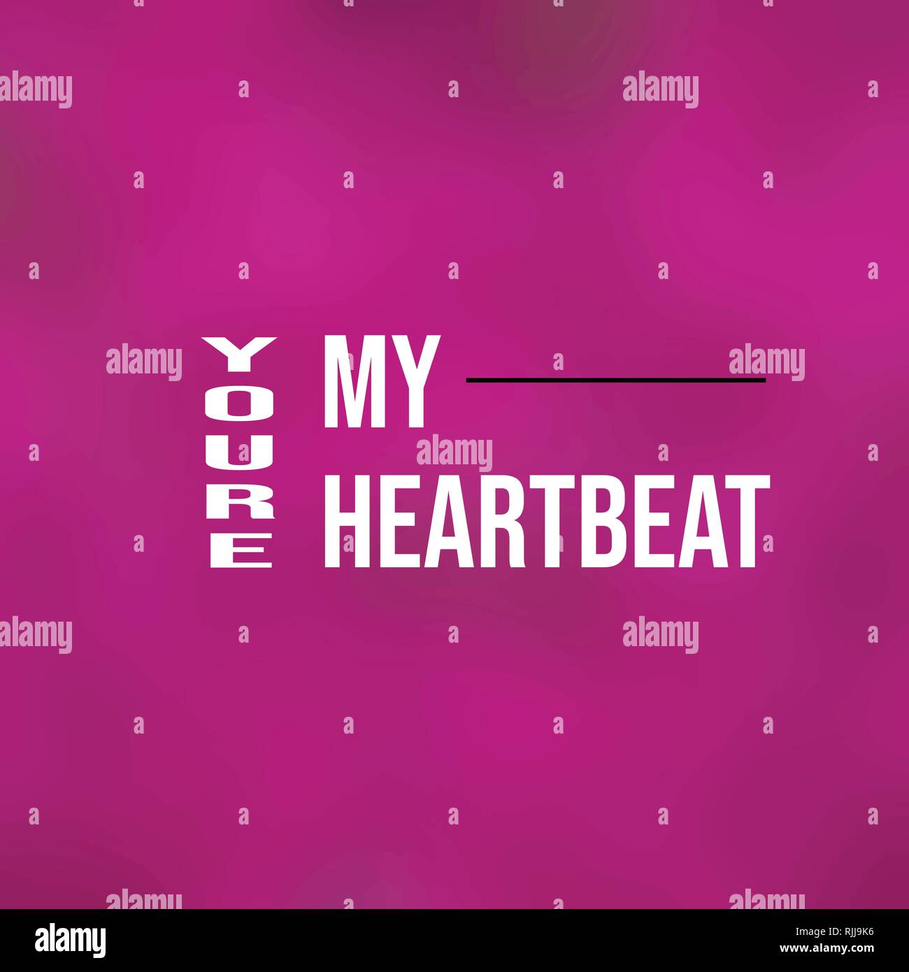 Tu sei il mio battito cardiaco. Amore preventivo con background moderno illustrazione Illustrazione Vettoriale
