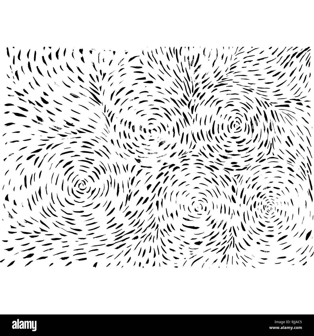 Inchiostro pattern grunge. Disegnato a mano sullo sfondo della spazzola. Illustrazione Vettoriale. Illustrazione Vettoriale