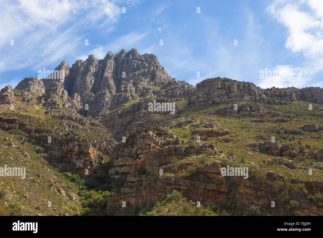 Montagne nella provincia del Capo occidentale del Sud Africa, situato tra Paarl e Worcester, il du Toitskloof montagne fanno parte del capo piegare la cinghia Foto Stock