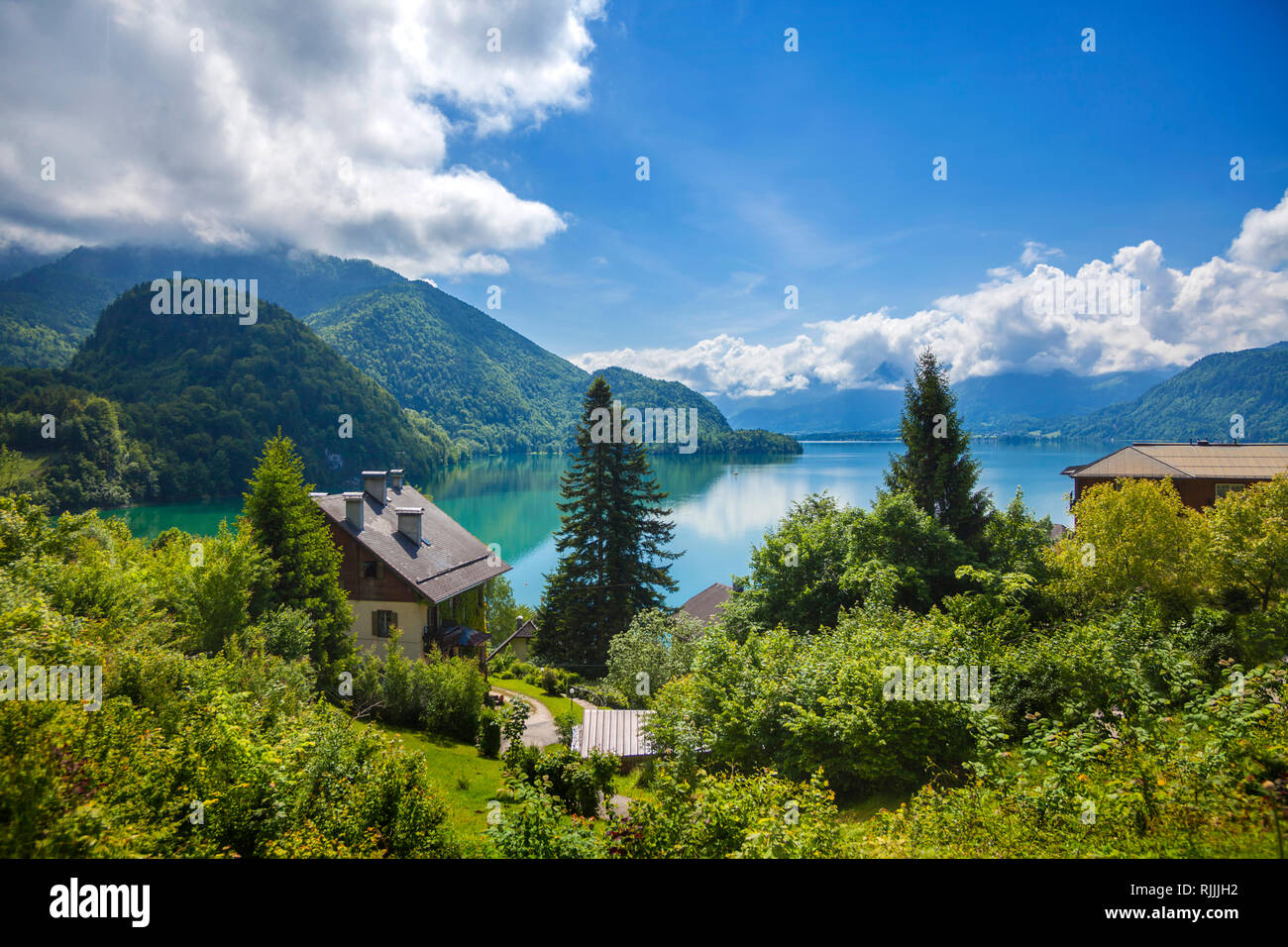 Il lago di Wolfgang in Austria Foto Stock