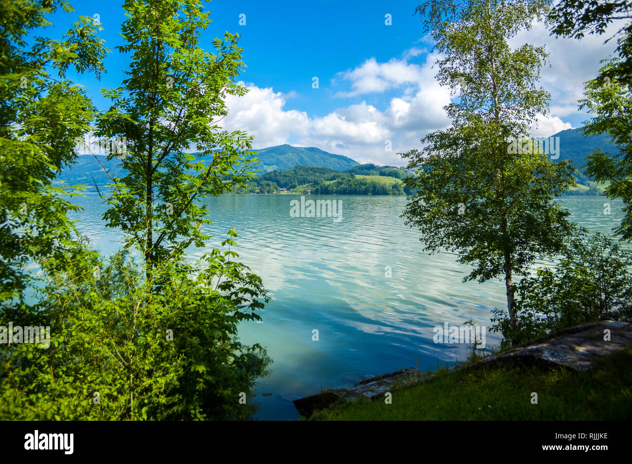 Il lago di Wolfgang in Austria Foto Stock