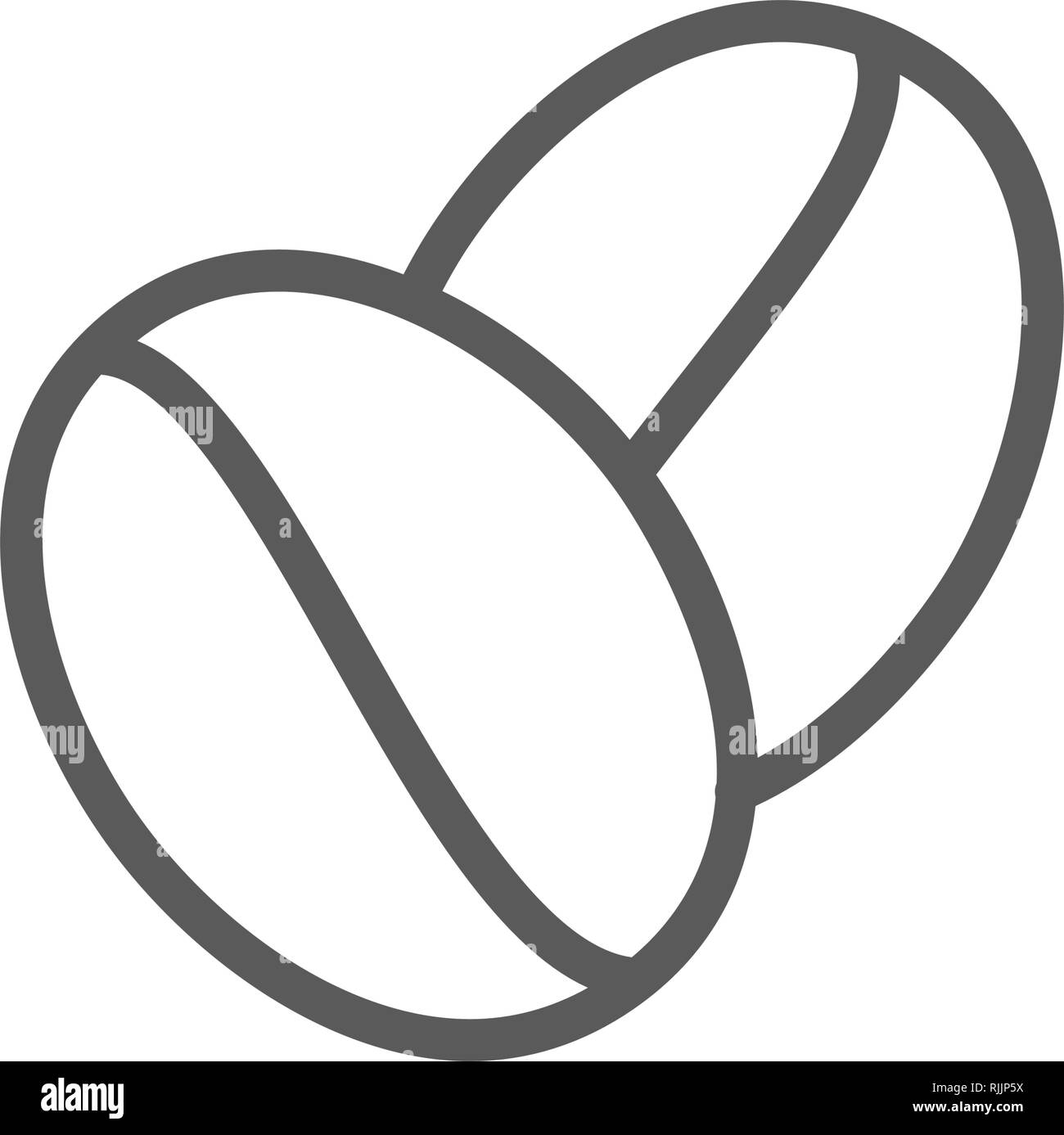 I chicchi di caffè icona linea. Illustrazione Vettoriale