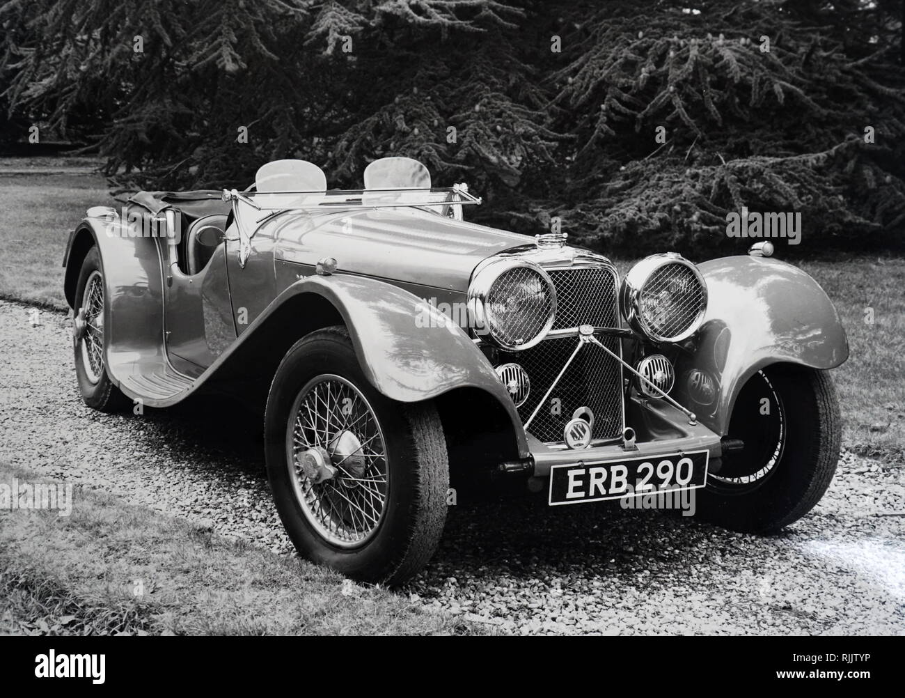 Una fotografia di un SS Jaguar 100 un British 2-seat sport auto costruita tra il 1936 e il 1941 da SS Cars Ltd di Coventry, Inghilterra. In data xx secolo Foto Stock