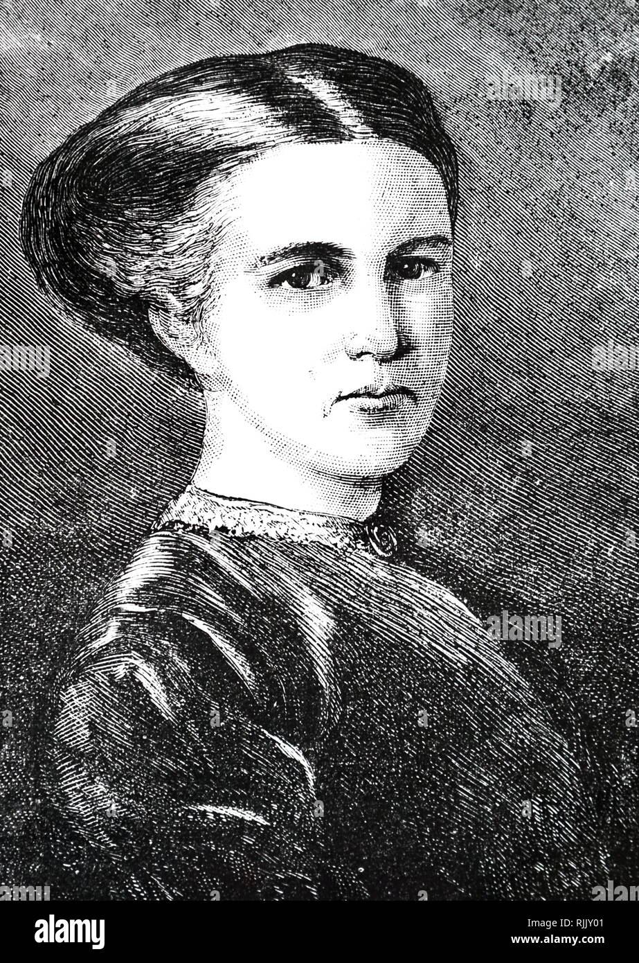 Elizabeth Garrett Anderson (1836 - 1917), medico inglese e suffragist. Lei è stata la prima donna a qualificarsi in Gran Bretagna come un medico e chirurgo ritratto 1870 Foto Stock