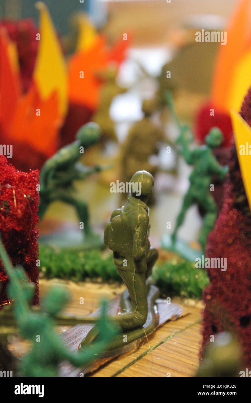 Un sesto livellatrice resa del modello del blitzkrieg invasione della Polonia della II Guerra Mondiale con soldatini. Foto Stock