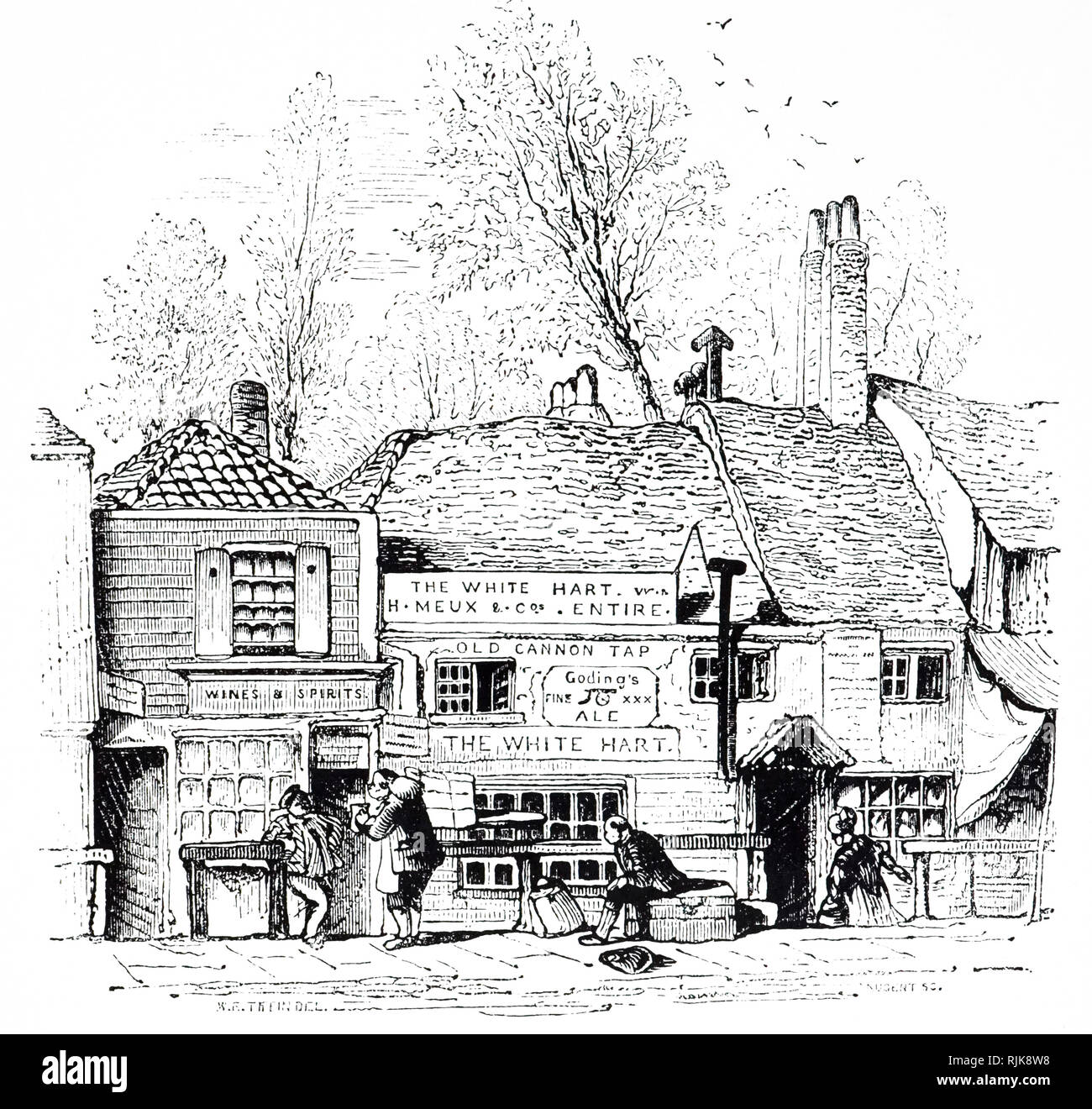 Una incisione raffigurante un tassametro da e Westerndorp Pieper, Amburgo. Datata del XIX secolo Foto Stock