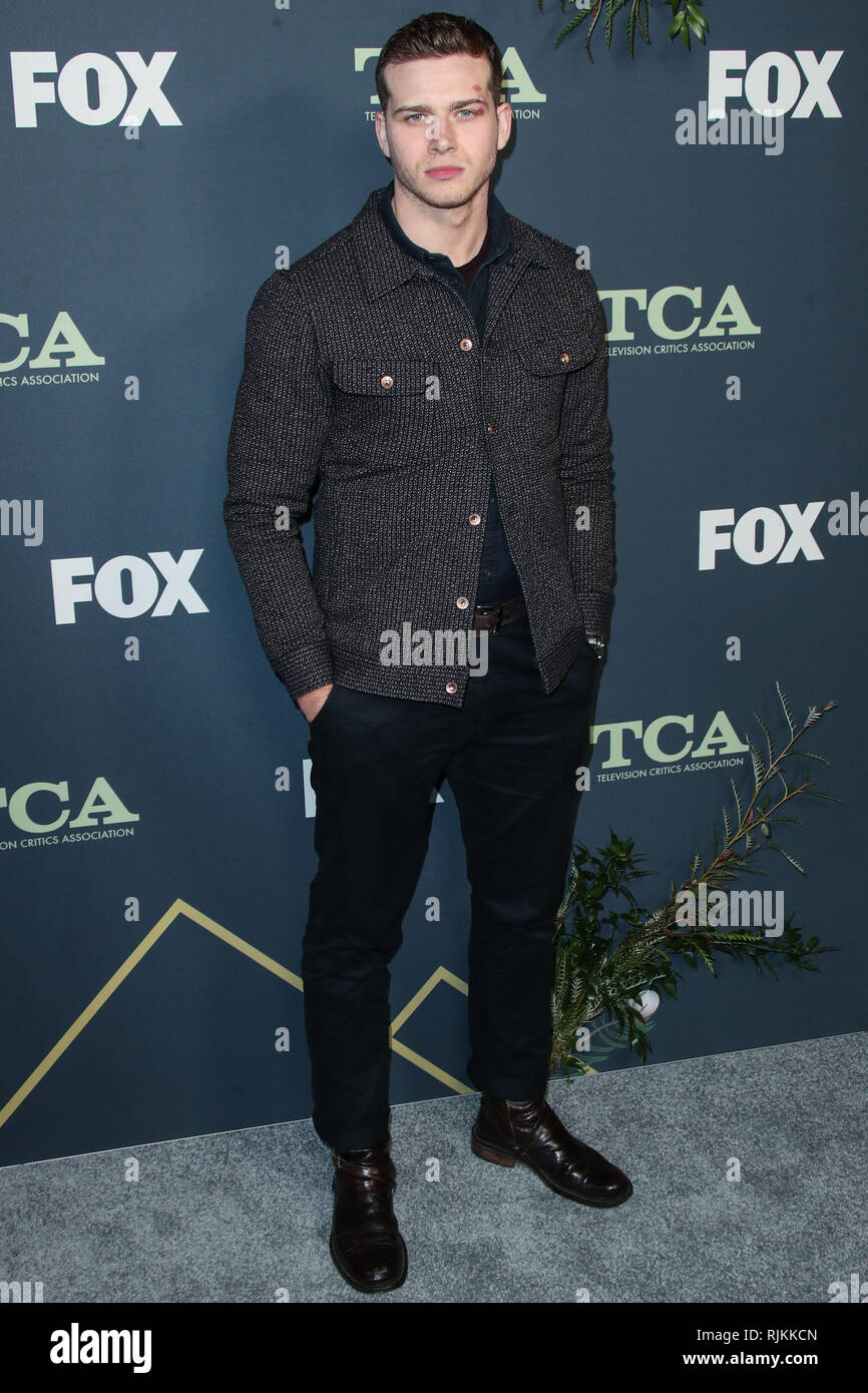 PASADENA, Los Angeles, CA, Stati Uniti d'America - 06 febbraio: attore Oliver Stark arriva al FOX TCA Winter 2019 All-Star partito svoltasi presso la Fig House il 6 febbraio 2019 a Pasadena, Los Angeles, California, Stati Uniti. (Foto di Xavier COLLIN/Image Press Agency) Foto Stock