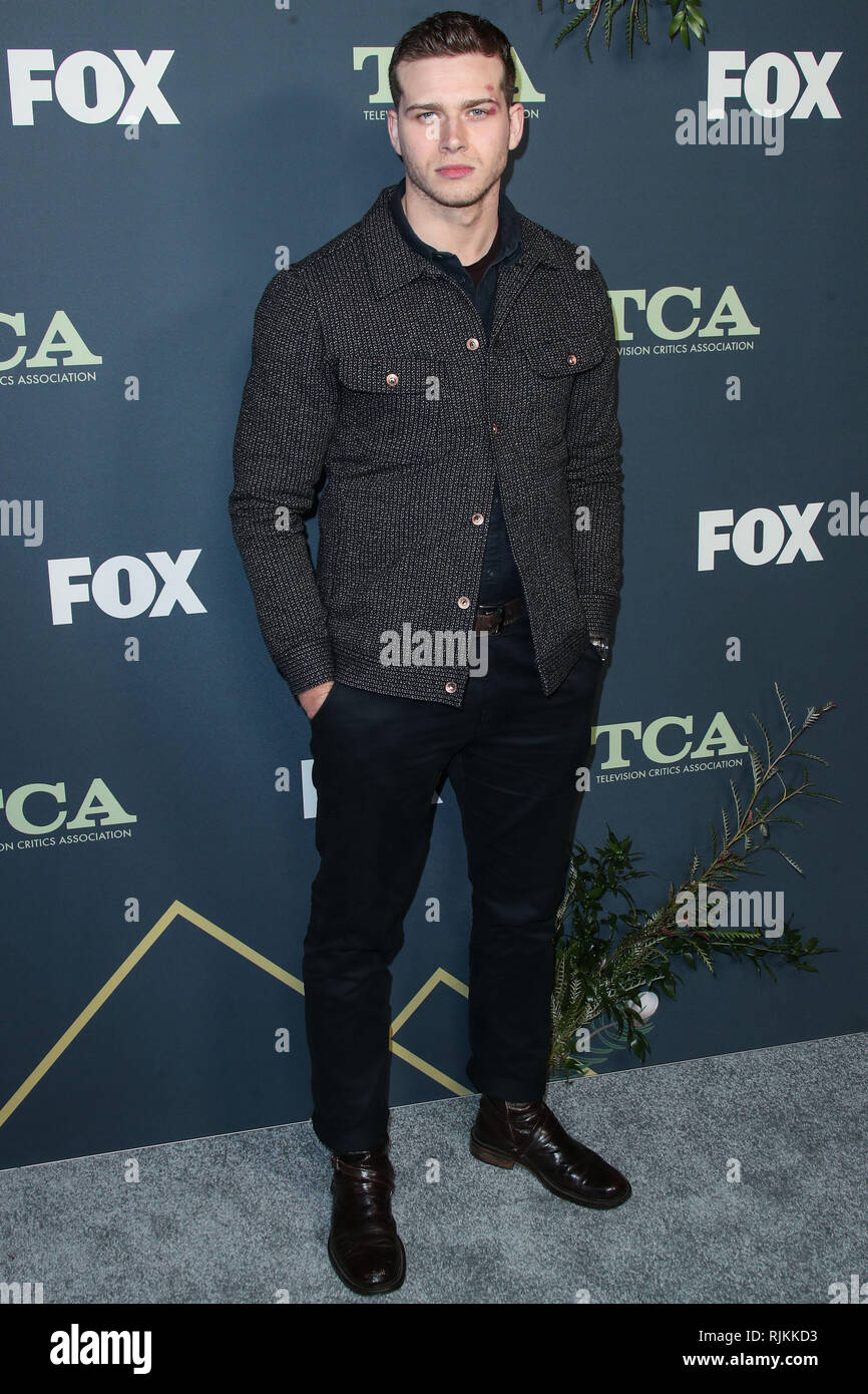 PASADENA, Los Angeles, CA, Stati Uniti d'America - 06 febbraio: attore Oliver Stark arriva al FOX TCA Winter 2019 All-Star partito svoltasi presso la Fig House il 6 febbraio 2019 a Pasadena, Los Angeles, California, Stati Uniti. (Foto di Xavier COLLIN/Image Press Agency) Foto Stock