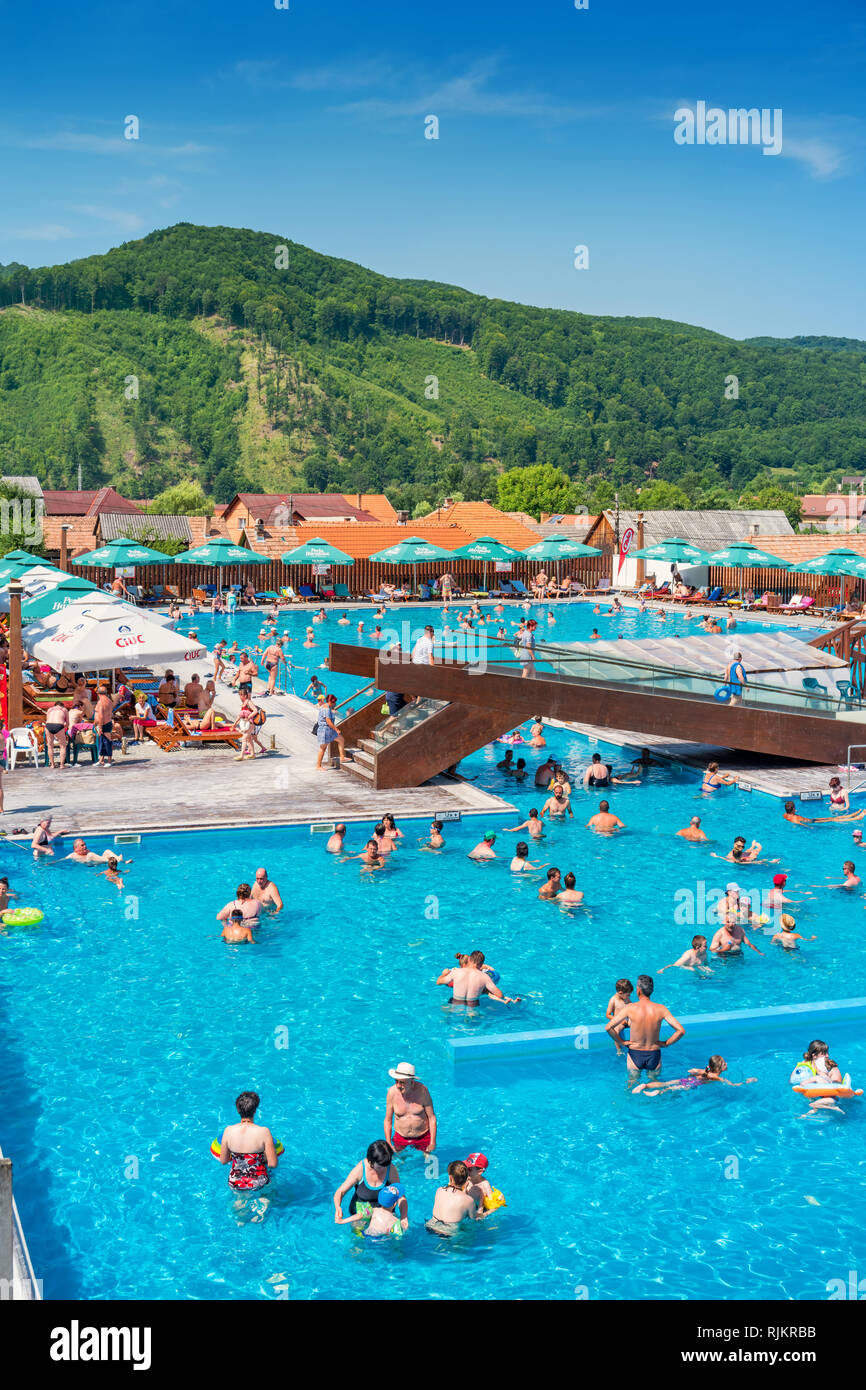 Acqua di sale spa e resort in Praid (Parajd), Szeklerland, Romania Foto Stock Acqua di sale spa e resort in Praid (Parajd), Szeklerland, Romania Foto Stock
