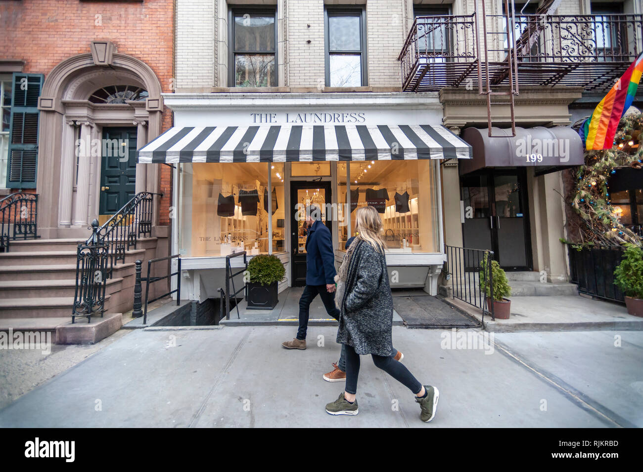 Il negozio al dettaglio di eco-friendly detergenti per lavanderia, società la lavandaia, nel quartiere di Soho di New York martedì, 29 gennaio 2019. Il lifestyle brand, fondata nel 2004, la vendita home prodotti per la pulizia è stato acquistato dalla Unilever conglomerato per la segnalazione di una somma di 100 milioni di dollari. (Â©Â Richard B. Levine) Foto Stock