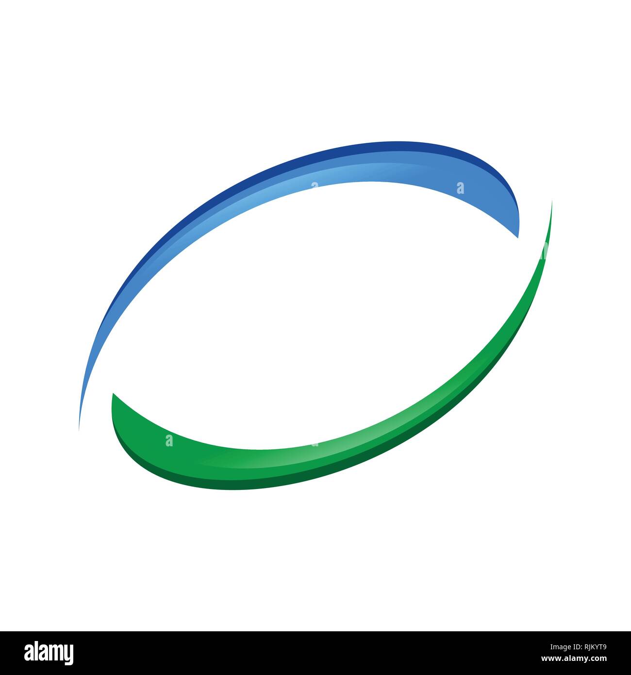 Riciclare Swoosh equilibrio Blu Verde simbolo vettore Logo grafico del modello di progettazione Illustrazione Vettoriale