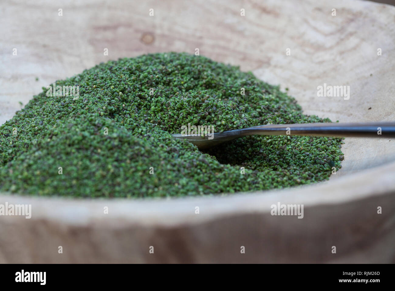 Brennnessel-Samen, Brennnesselsamen, Brennessel-Samen, Samen von Brennnesseln, Kräuterernte, Brennnessel Große Brennnessel, Brennessel, Urtica dioica Foto Stock