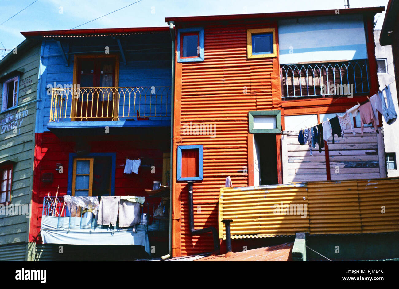 Caminito a La Boca district, Buenos Aires, Argentina Foto Stock